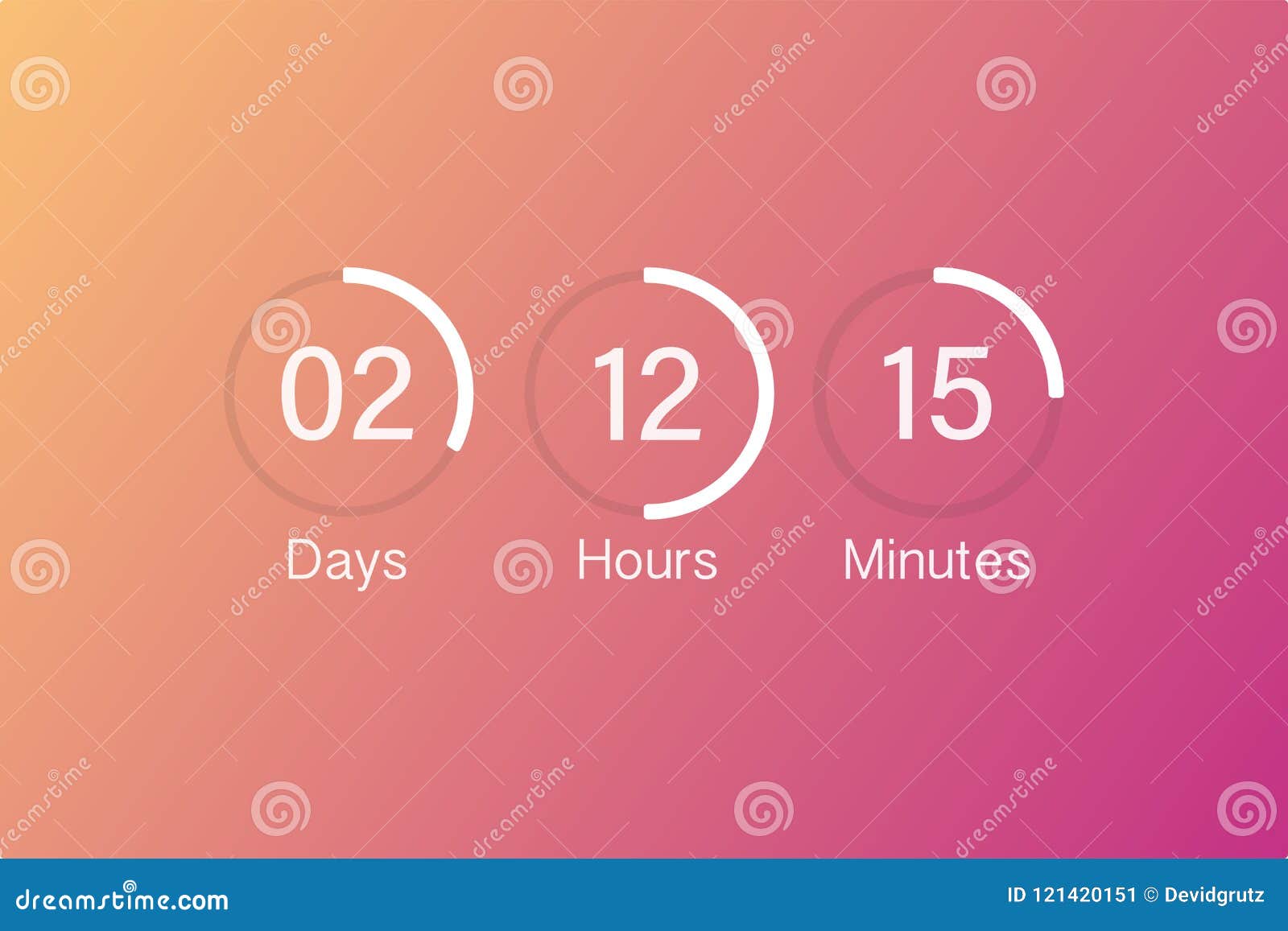 Vector Illustration Of Countdown Timer Digital Clock Design On Blue  Abstract Fluid Background Futuristic Counter For Website Interface  Wallpaper Application Game Royalty Free SVG Cliparts Vectors And  Stock Illustration Image 83810931