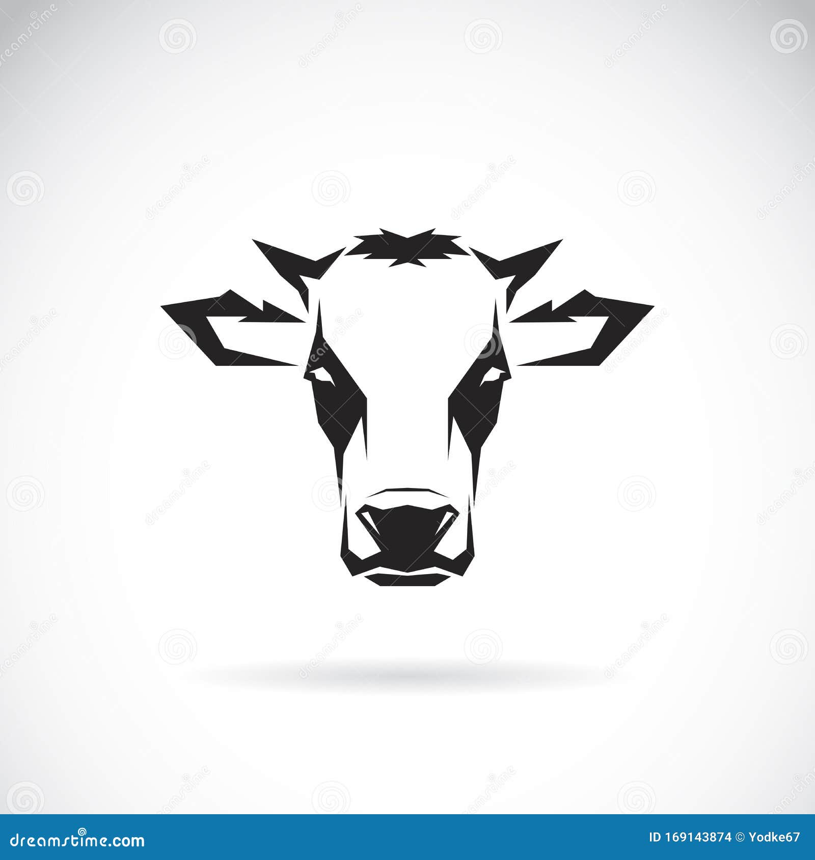 Download Vector Of A Cow Head Design On White Background. Farm ...