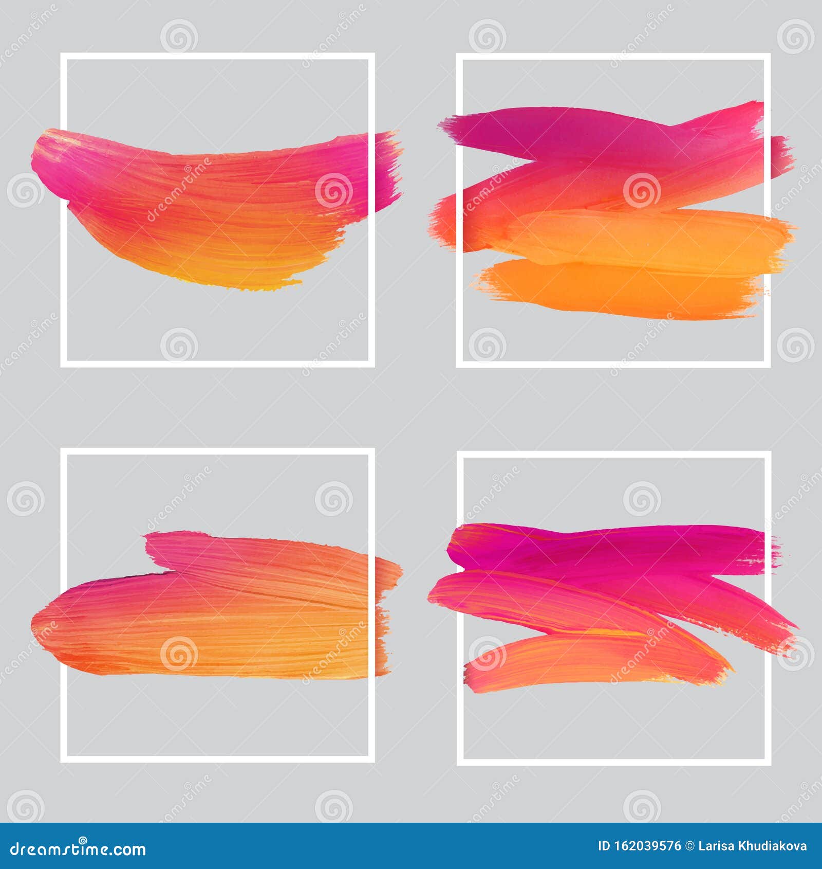 Vector Craft Label Brush Stroke Backgrounds, Paints for Tags ...