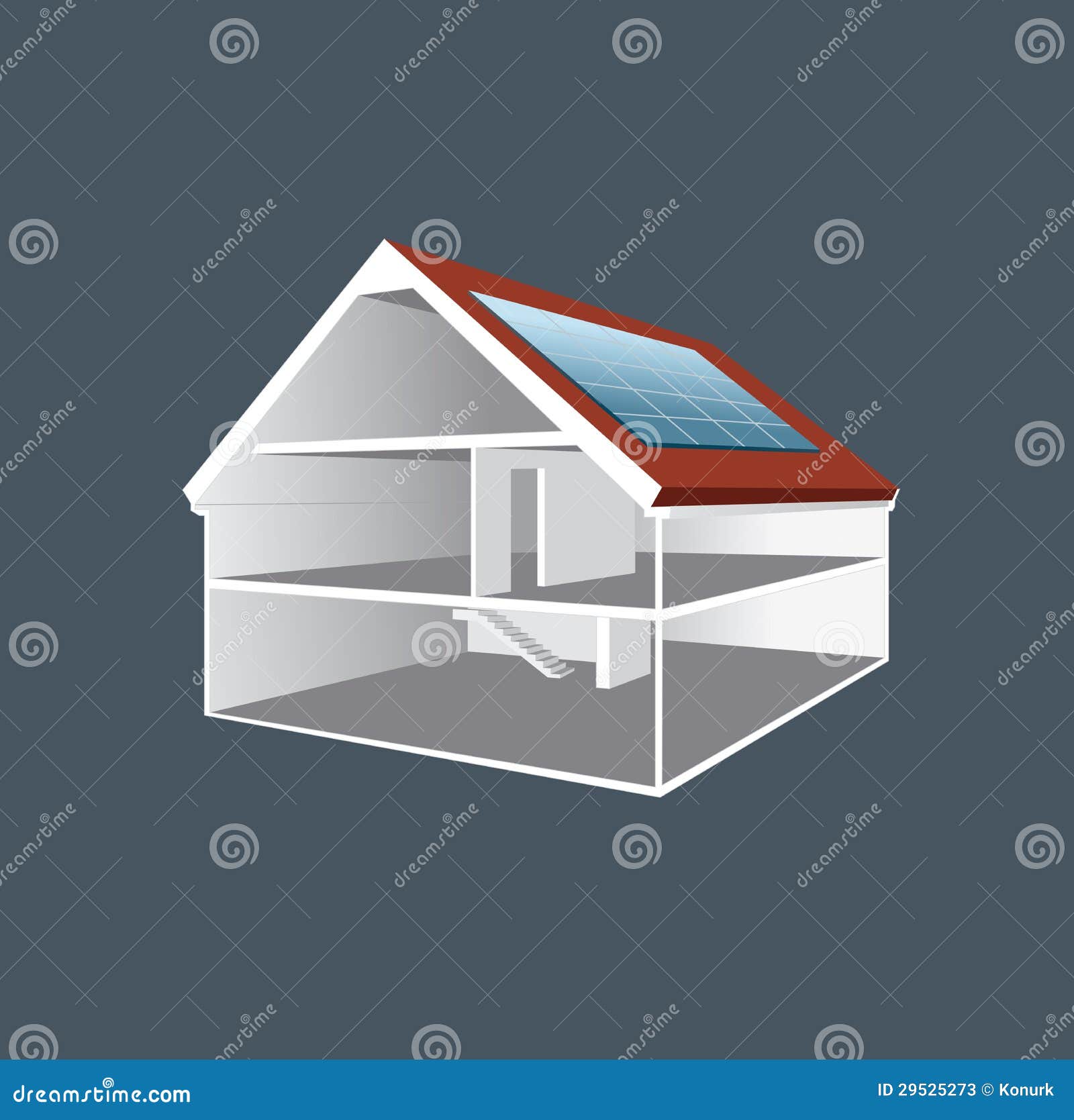  cross-section house drawing