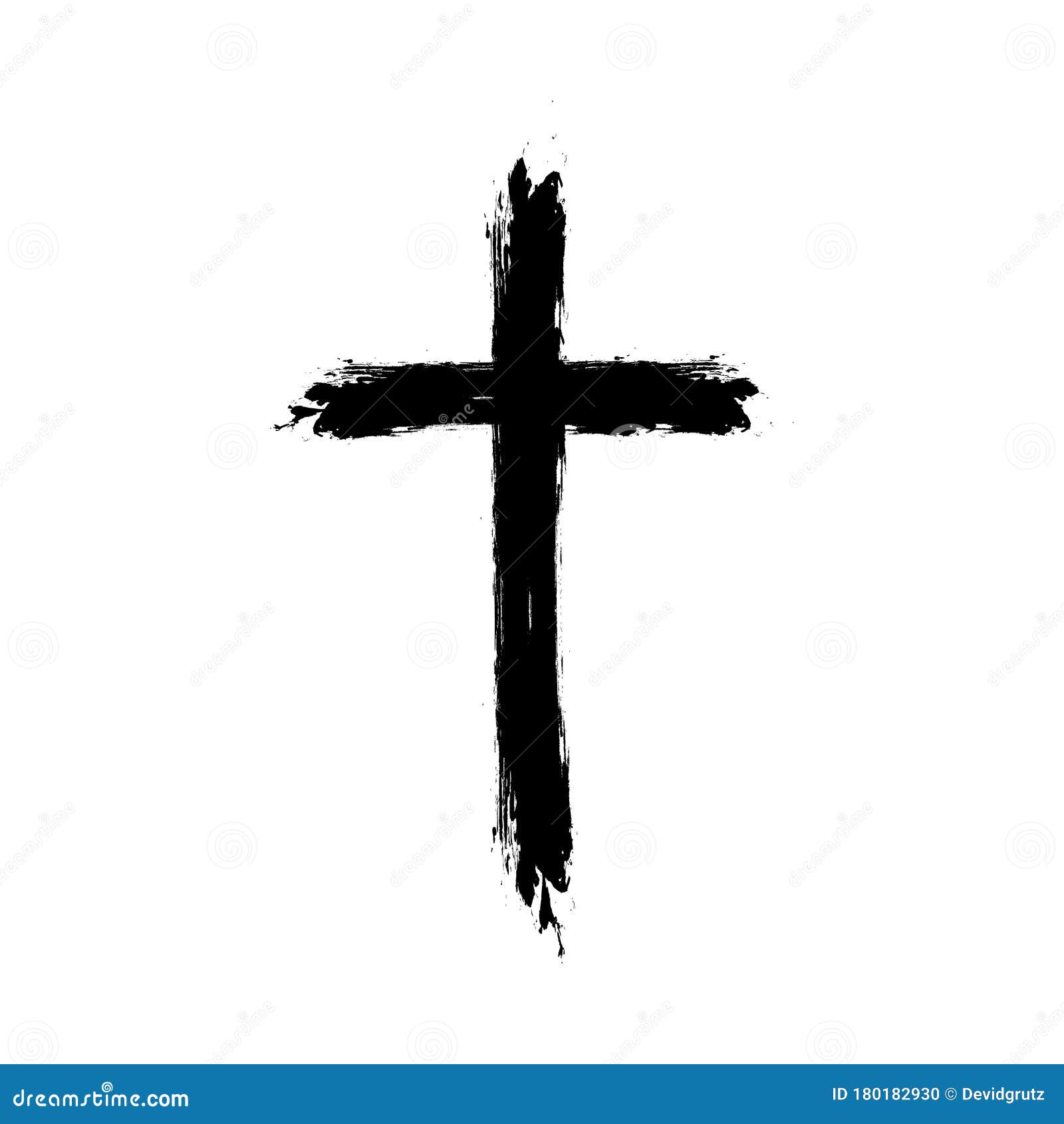 Vector Cross Silhouette with Blood and Shadow. Vector Stock ...