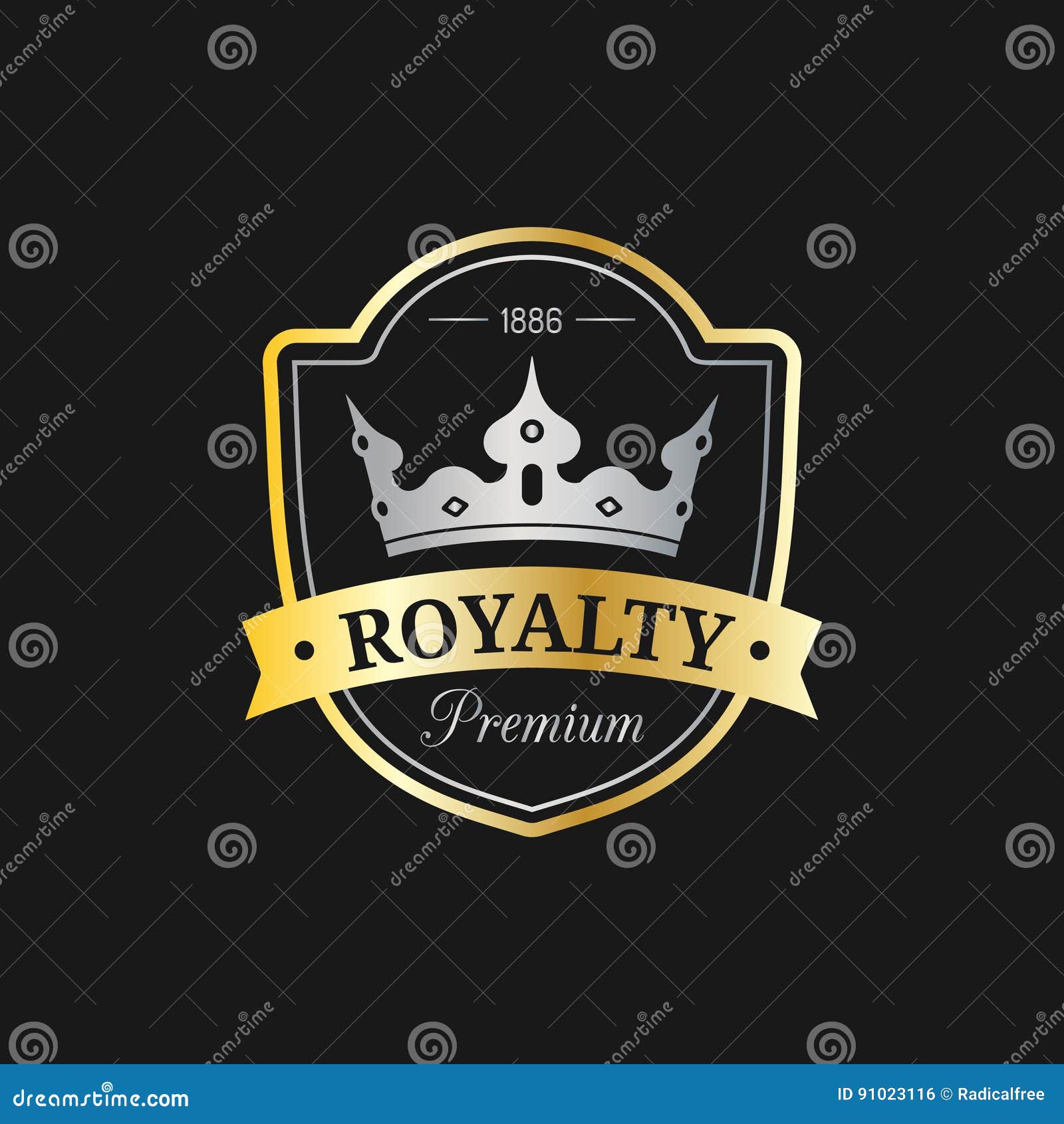 Vector Crown Logo Template. Luxury Corona Monogram Design. Diadem Icon ...