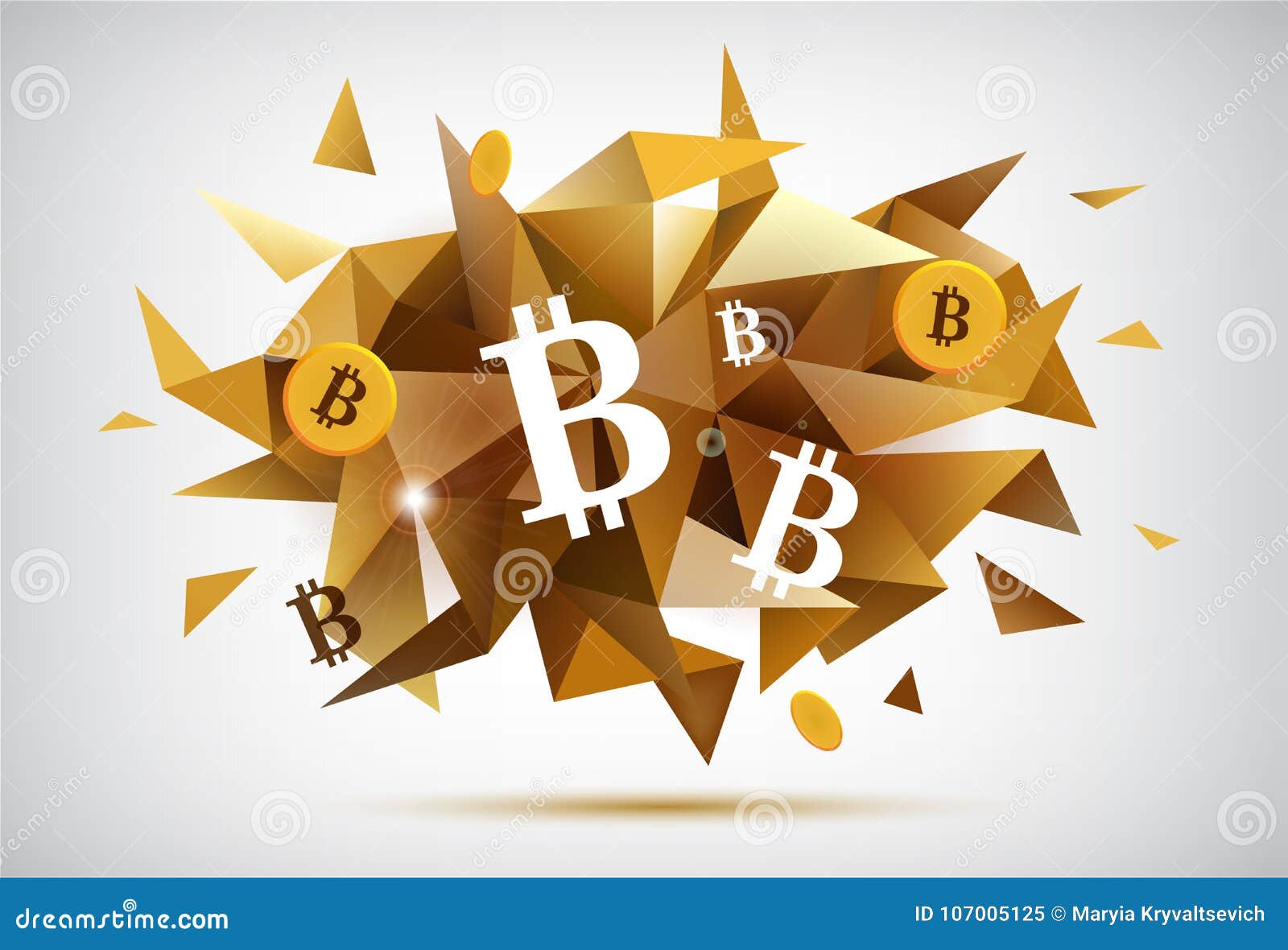  crypto currency, bitcoin faceted banner