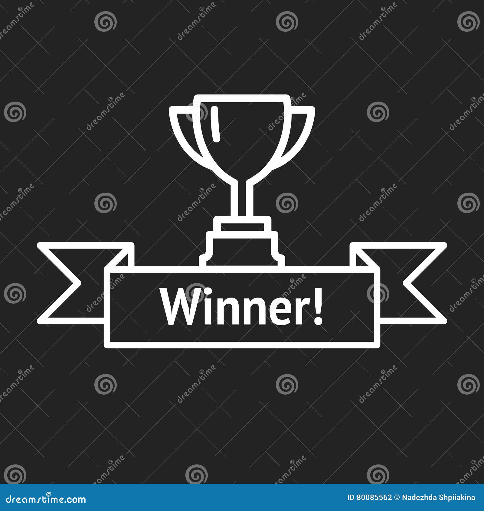 Vector Cup. Thin Line Winner Cup. Trophy Cup Icon. White Cup Isolated on  Black Background Stock Illustration - Illustration of graphic, icons:  80085562, image size:1600x1690