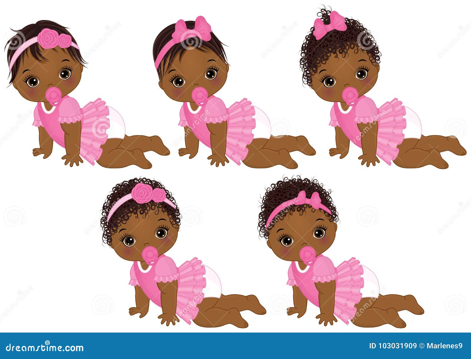  cute african american baby girls with various hairstyles