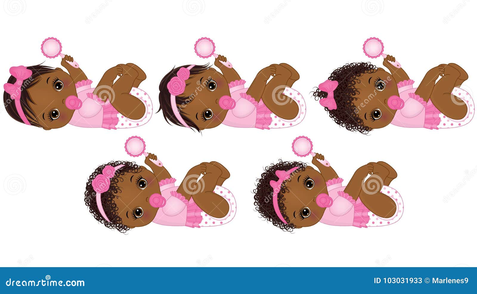  cute african american baby girls with various hairstyles