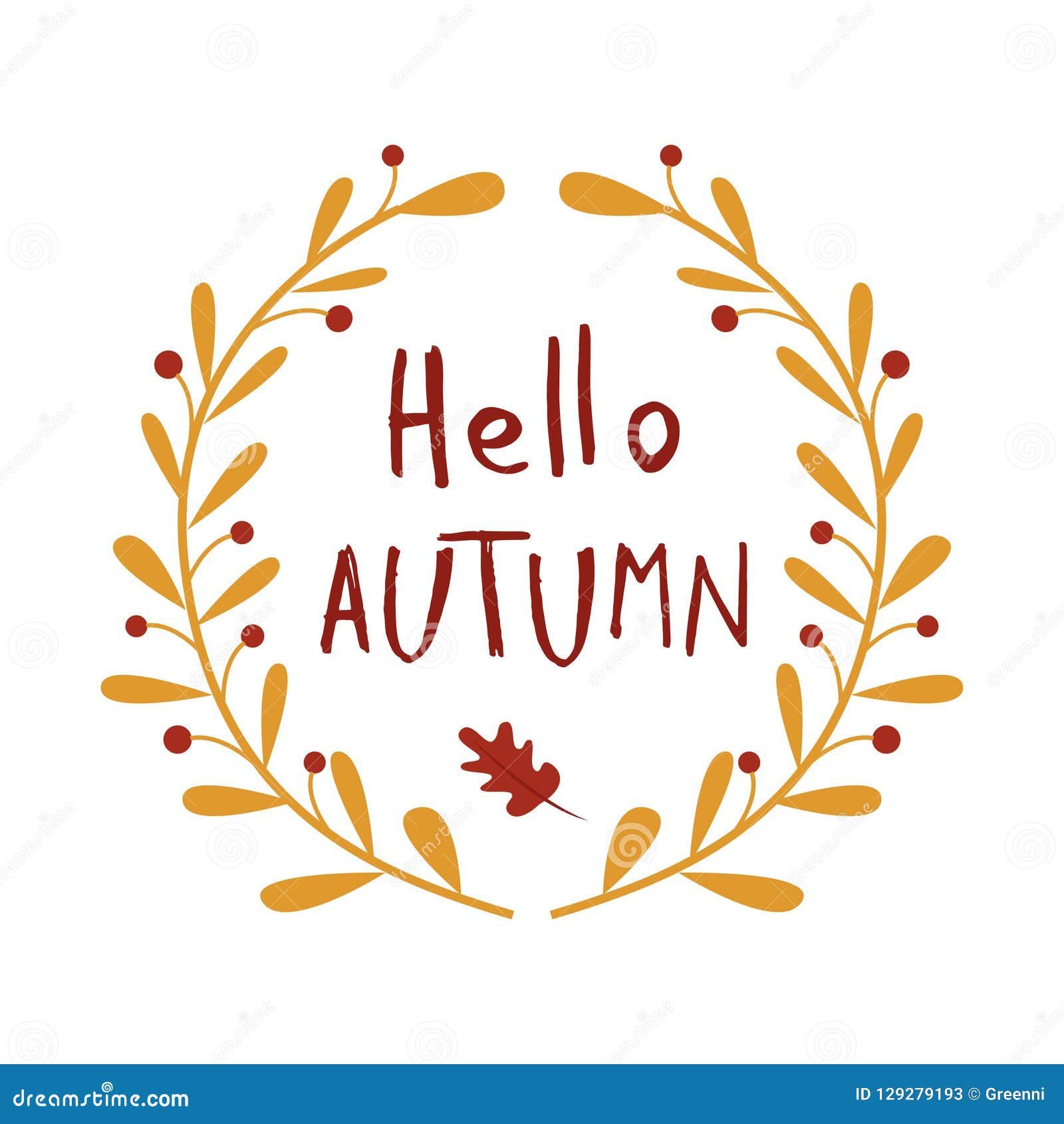  cute autumn  in flat simple linear style