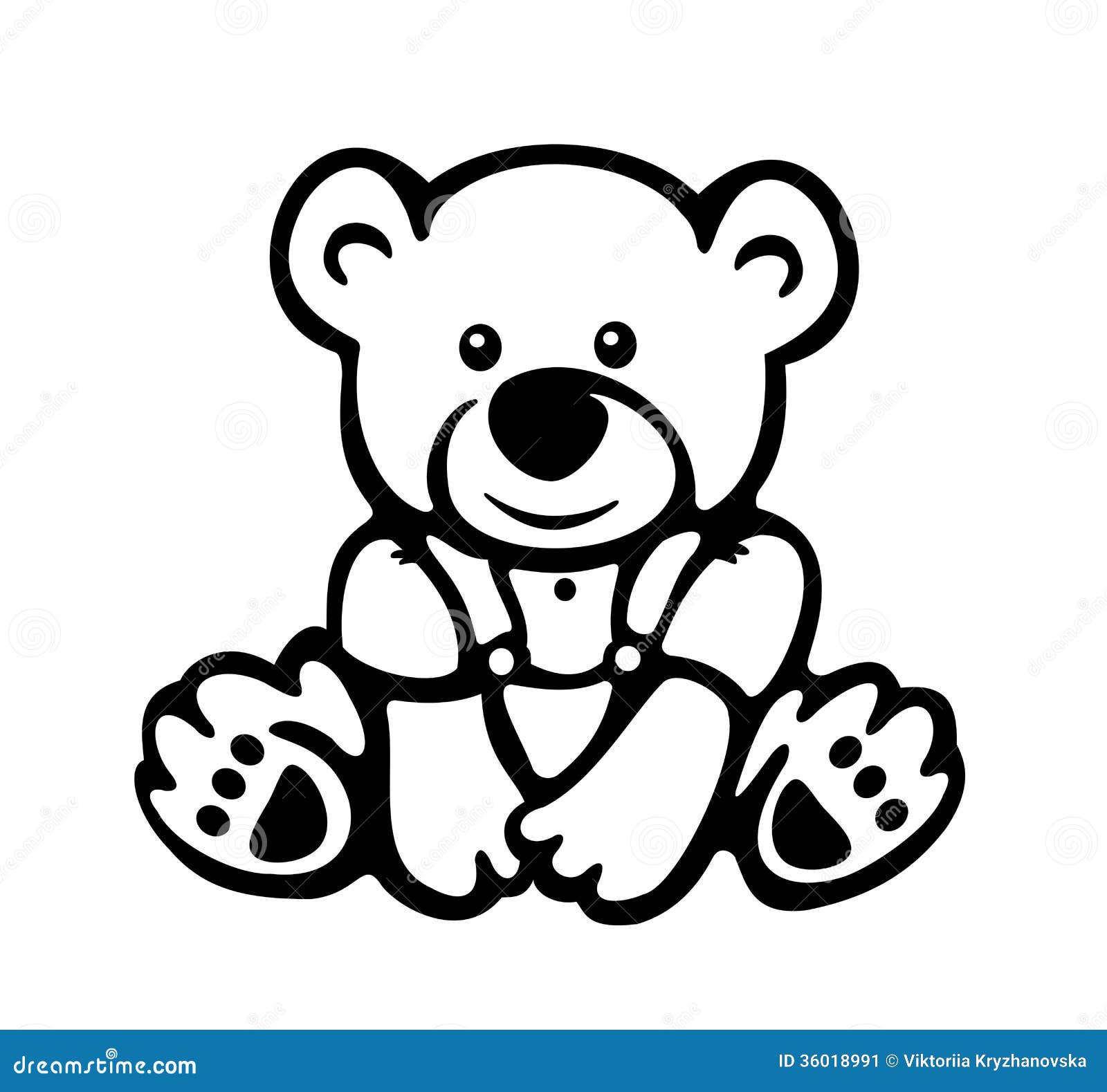 Download Vector Of Cute Baby Bear Silhouette. Stock Image - Image ...