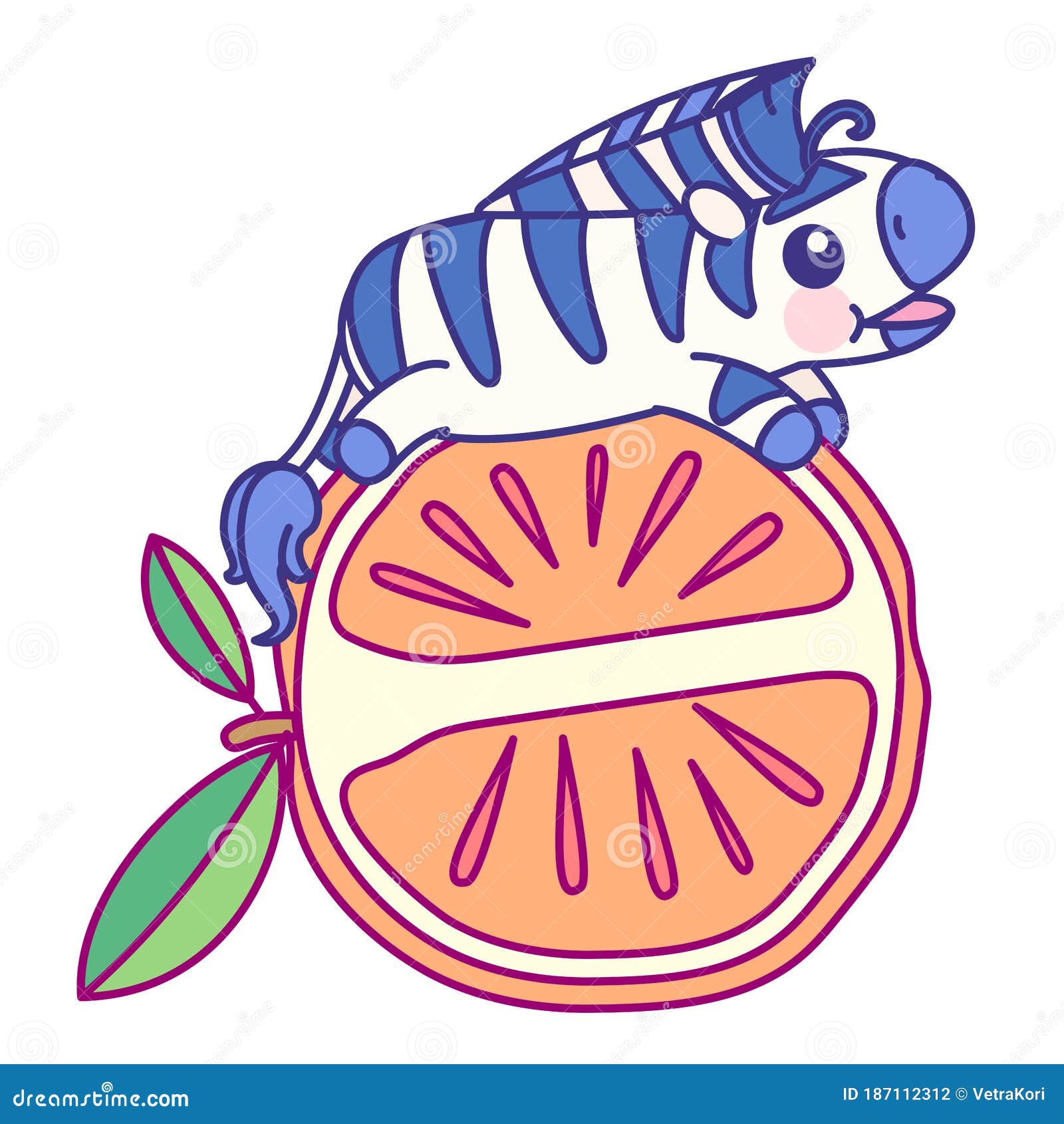Download Vector Cute Baby Striped Zebra Stock Vector - Illustration ...