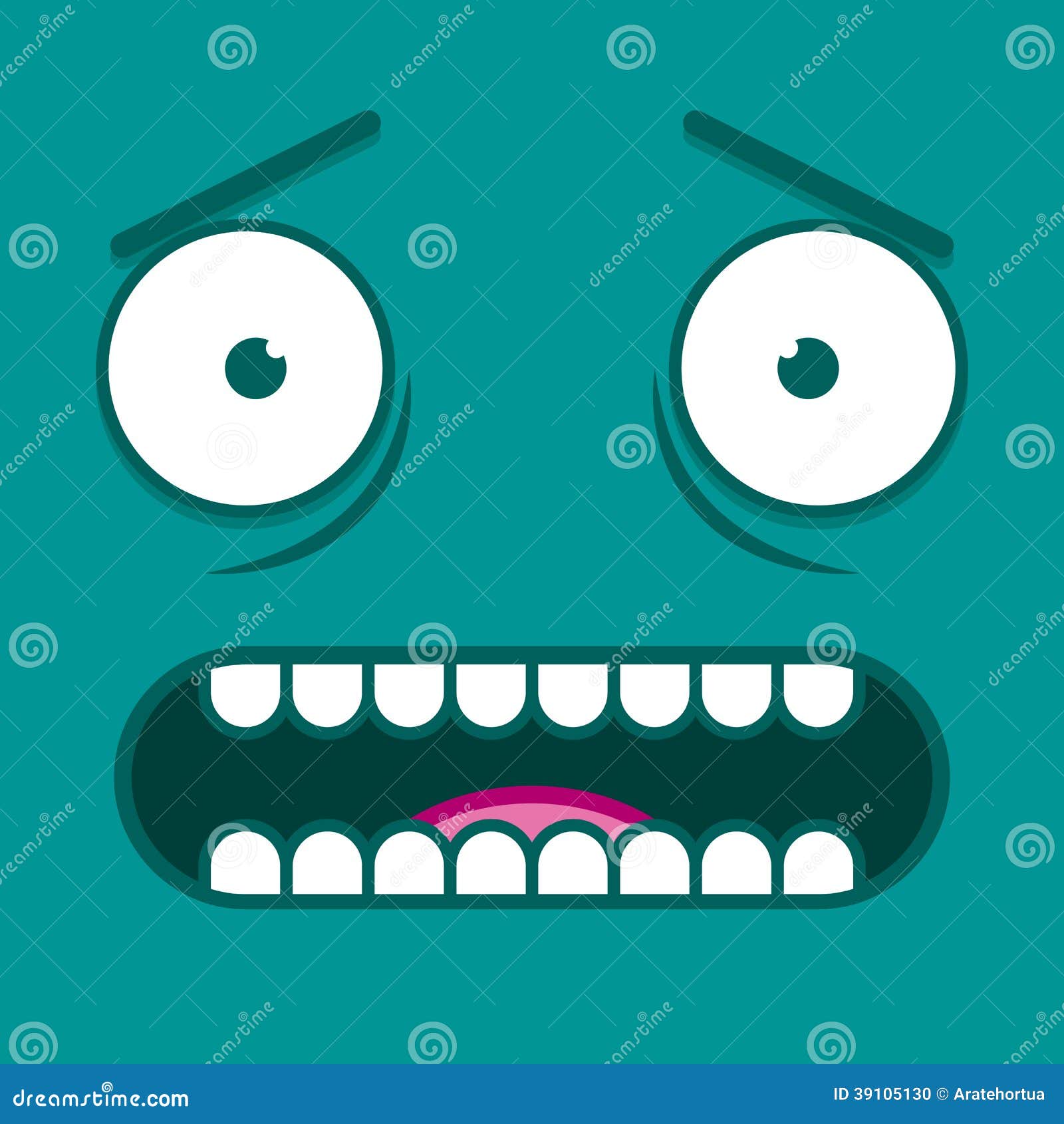 Animated Scared face | Sticker