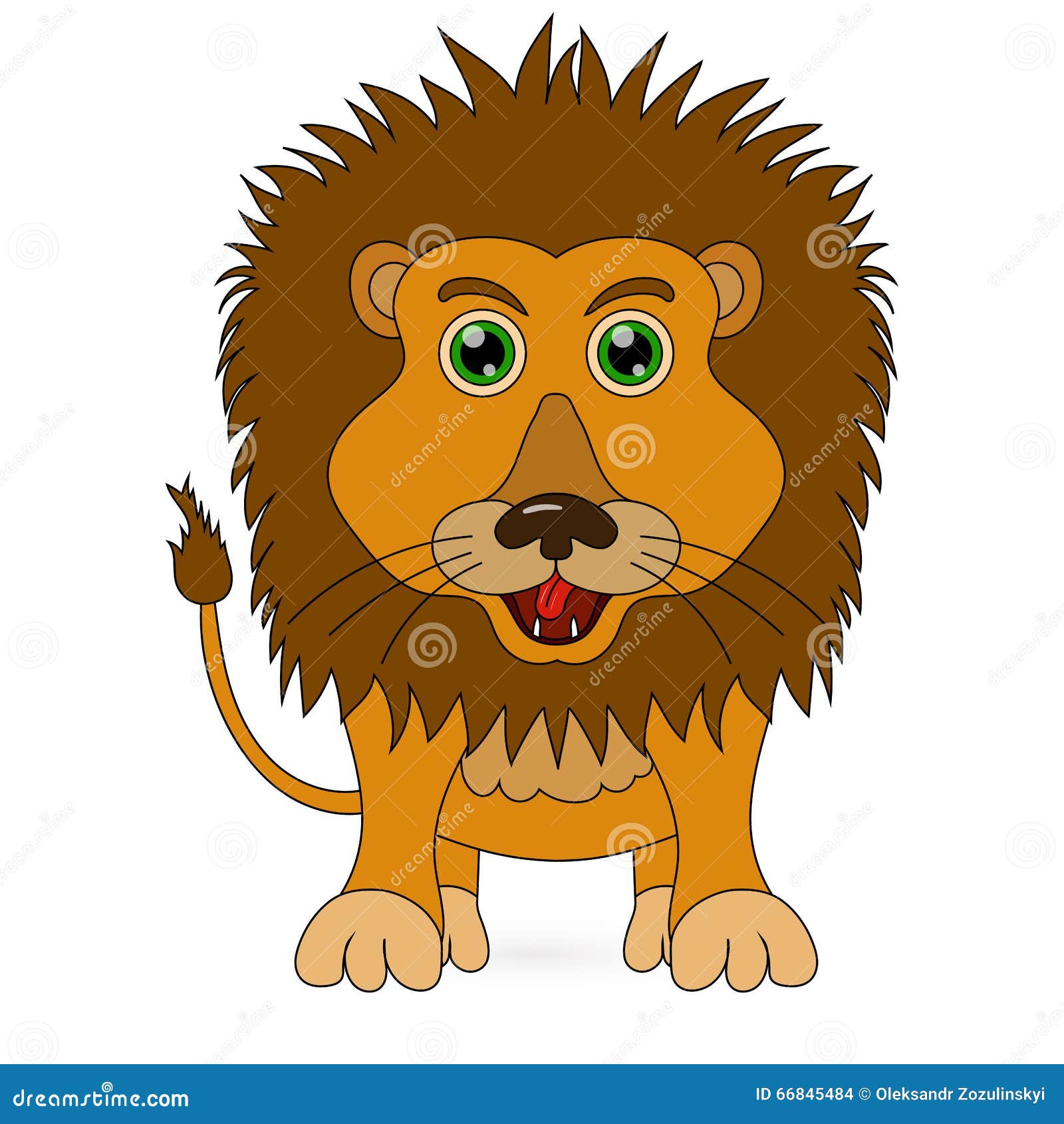 Vector Cute Coloring Lion Cartoon Stock Vector - Illustration of look ...