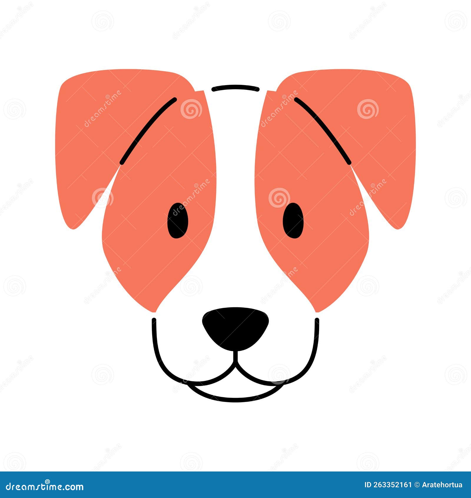 Vector Cute Dog Icon Illustration Stock Vector Illustration of doodle