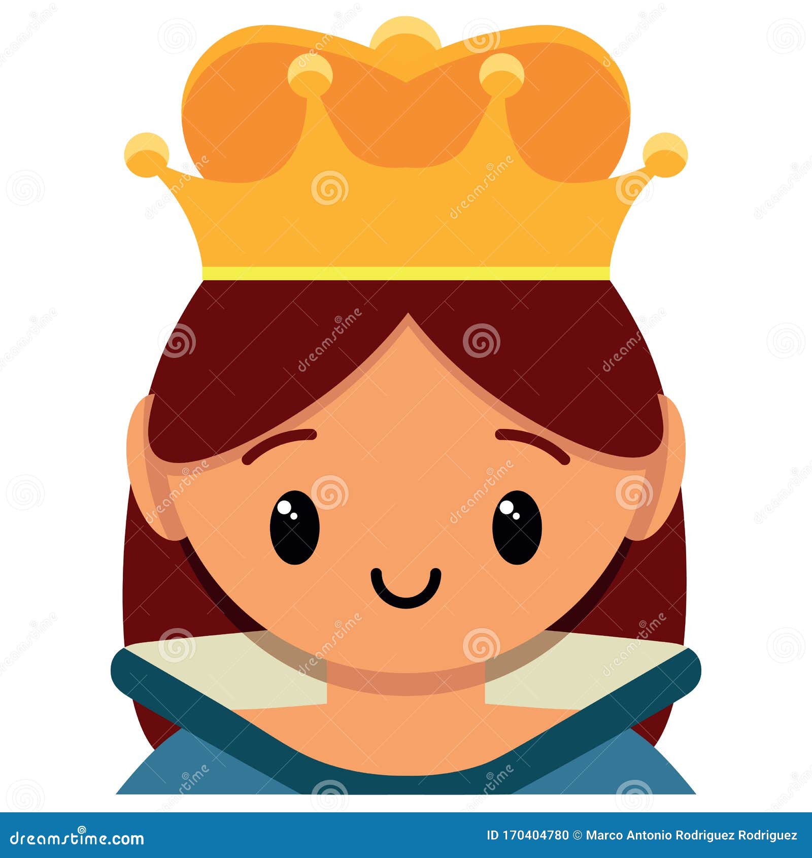 Vector Cute Queen Colorful Isolated Stock Illustration - Illustration of  party, brave: 170404780