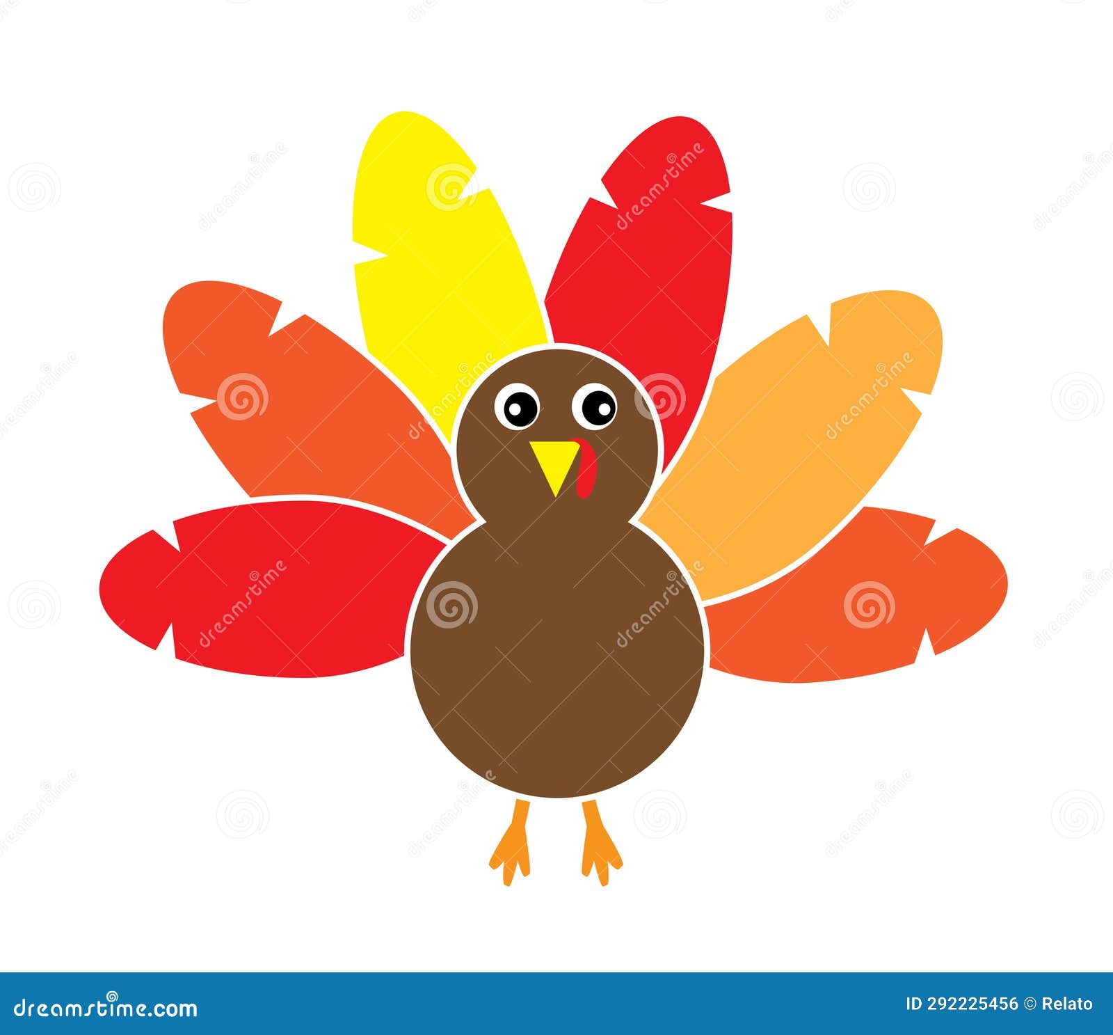 Vector Cute Turkey stock vector. Illustration of celebrate - 292225456