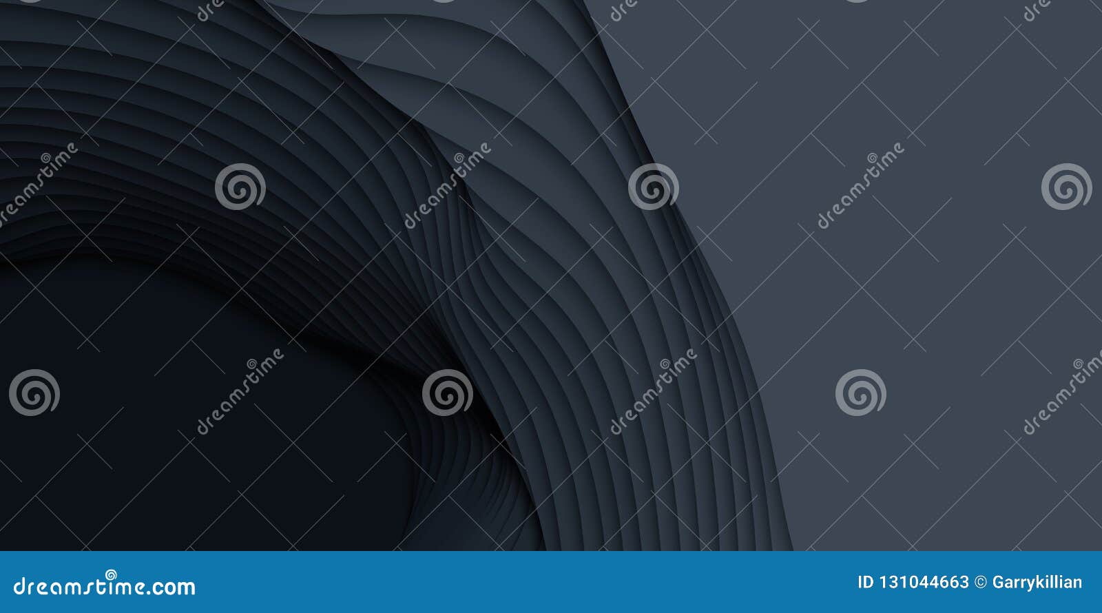 Vector 3d Abstract Background With Paper Cut Shapes Dark