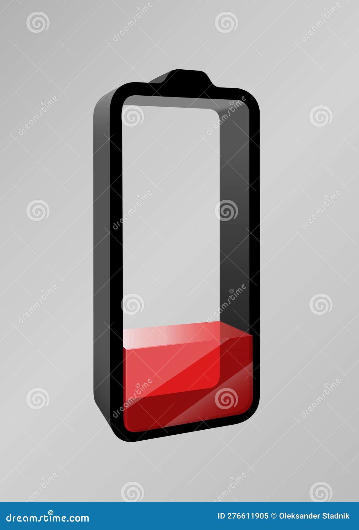 Vector Indicator Battery Charge Red Stock Illustration Illustration