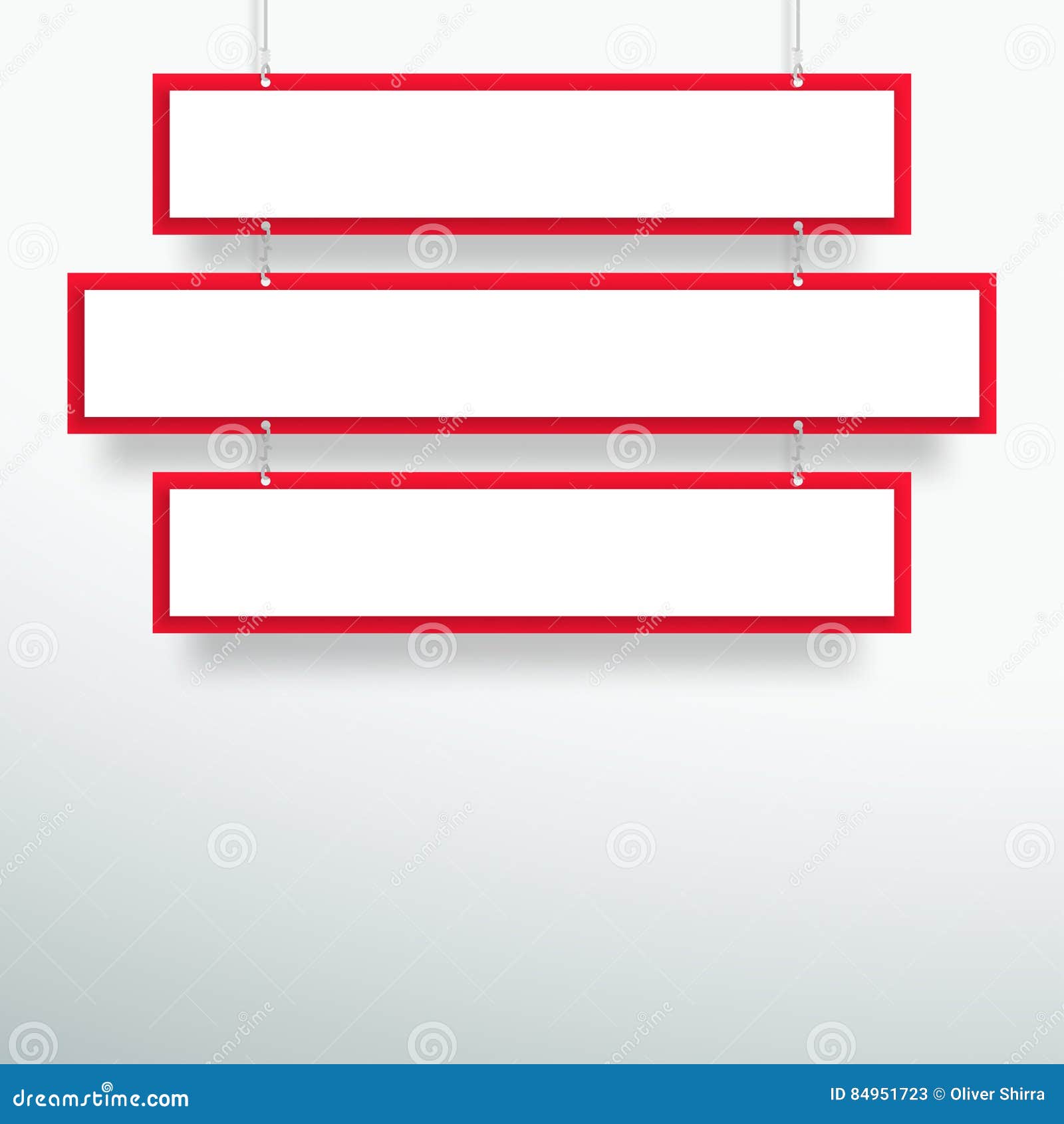 Vector 3d Blank Red 3 Line Title Banners Hanging Design Vector 3d Blank Red 3 Line Title Banners Hanging Design