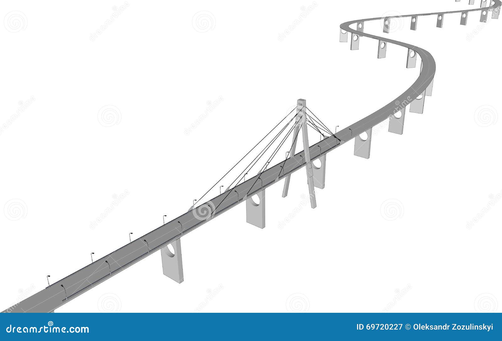 Download Vector 3D Bridge City Buildings View Stock Vector ...