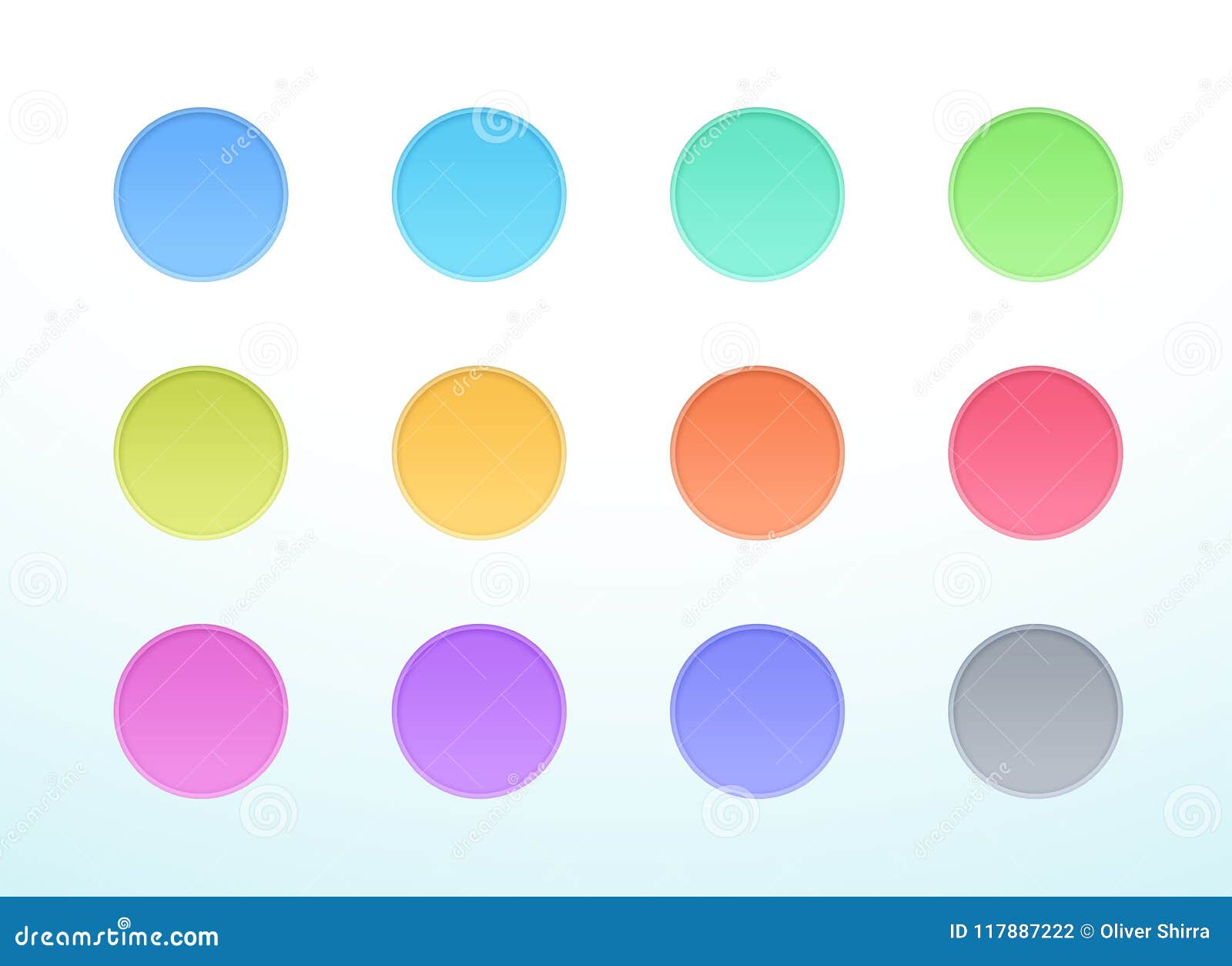 Vector 3d Shape Colorful Cut Out Banner Elements Set of 12 Stock Vector -  Illustration of border, circular: 116753054