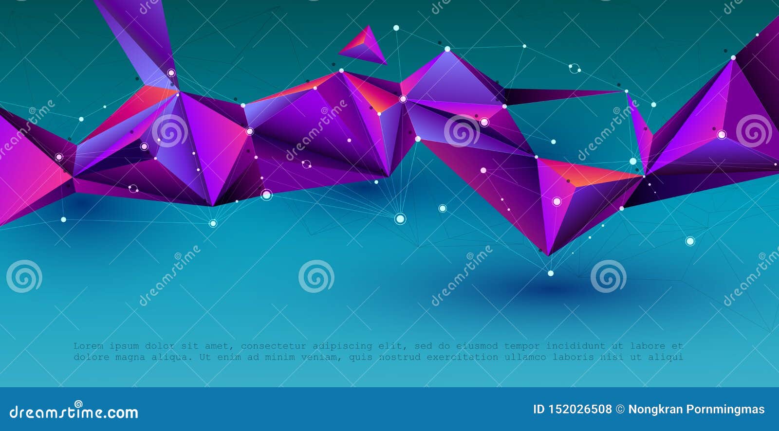 Vector 3d Illustration Geometric Polygon Linetriangle Pattern Shape