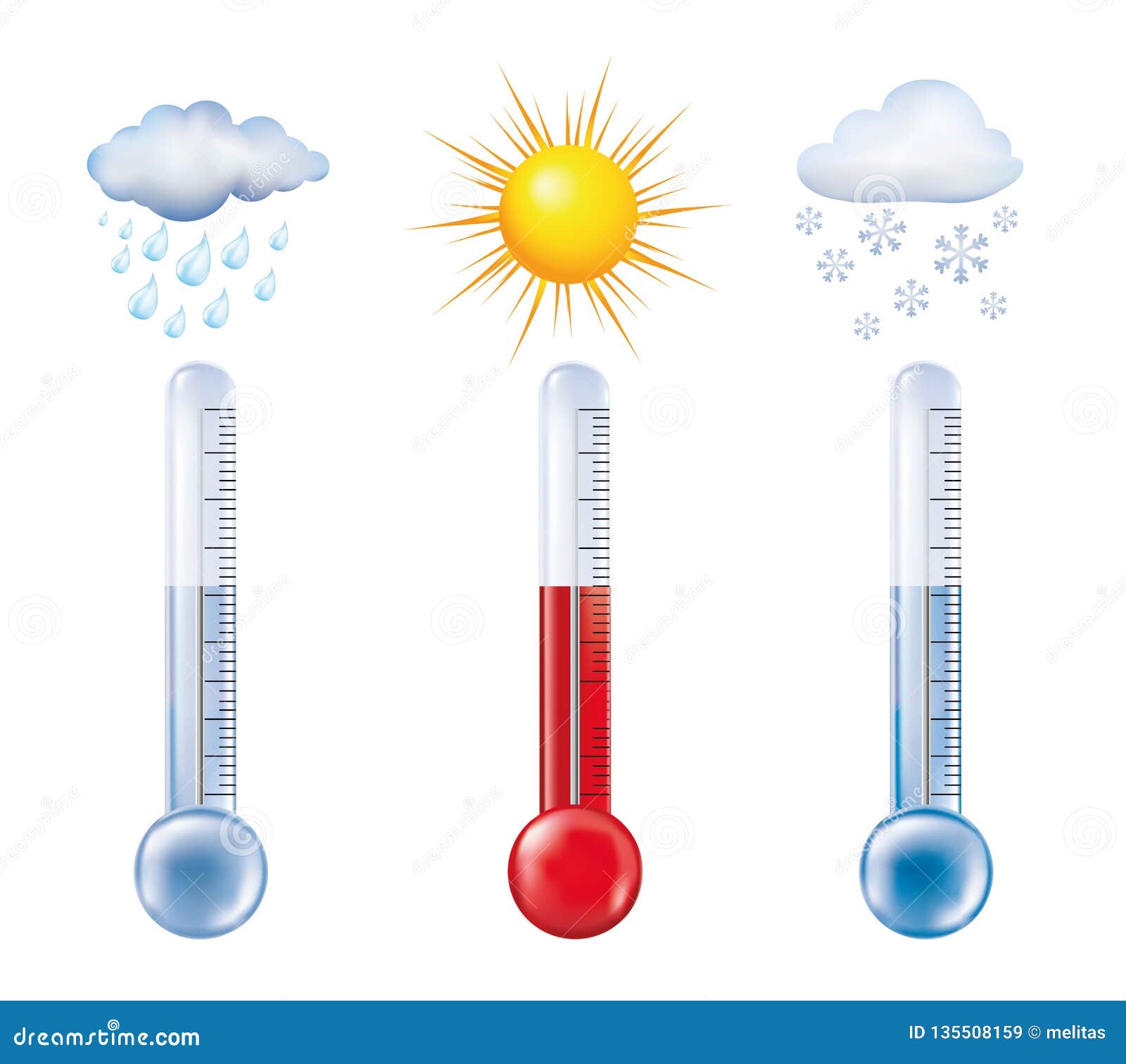 Temperature weather thermometers with Celsius and Fahrenheit scales.  realistic 3d weather thermometer icon density on white background. Sun.  Warm. Thermostat meteorology vector isolated icon 8370898 Vector Art at  Vecteezy