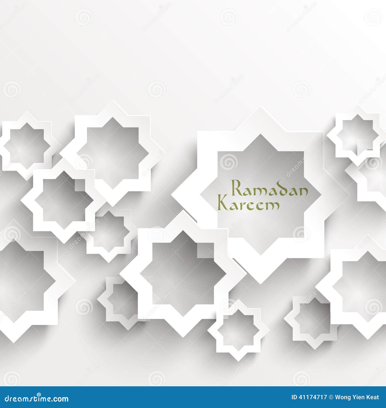 Vector 3D Muslim Paper Graphics. Stock Illustration 