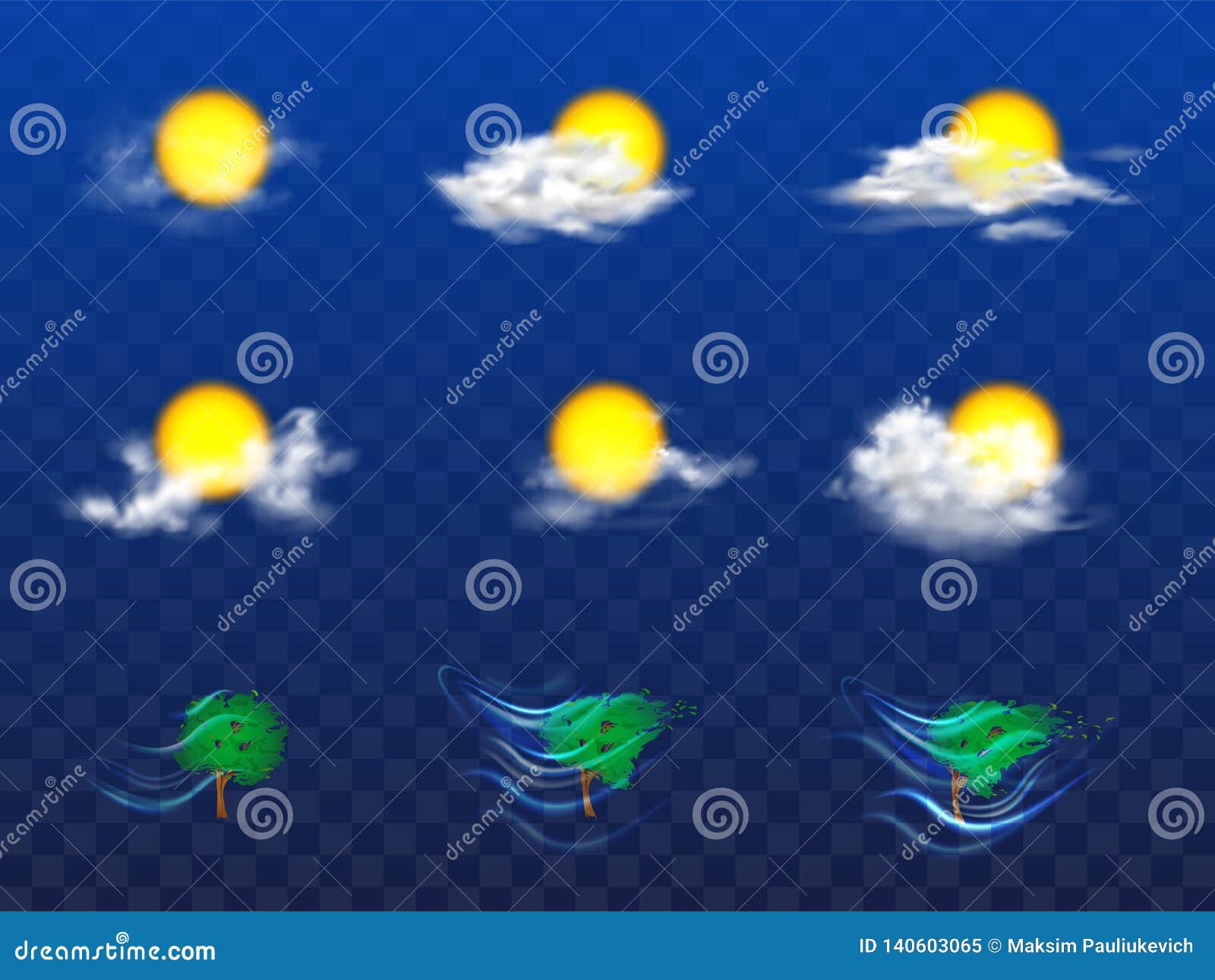 Download Vector 3d Realistic Weather Forecast, Metcast Elements ...