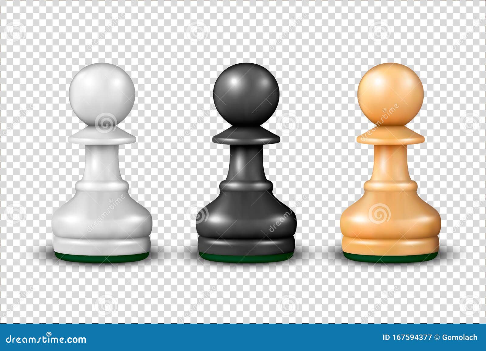 Chess Pieces With A Compass In The Background High-Res Vector