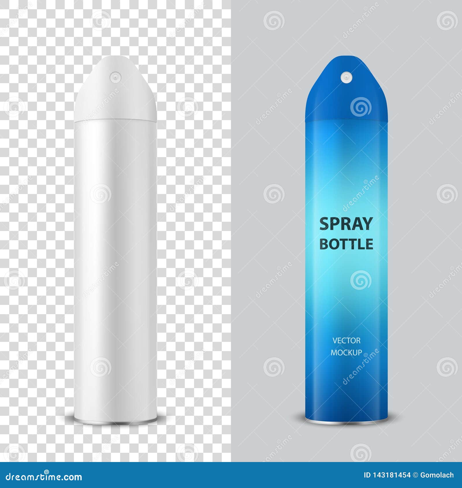Download Vector 3d Realistic White Blank Spray Can, Air Freshener ...