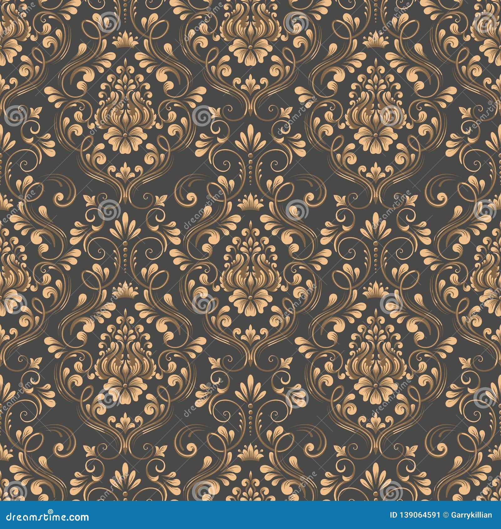 Vector Damask Seamless Pattern Background. Elegant Luxury Texture for ...