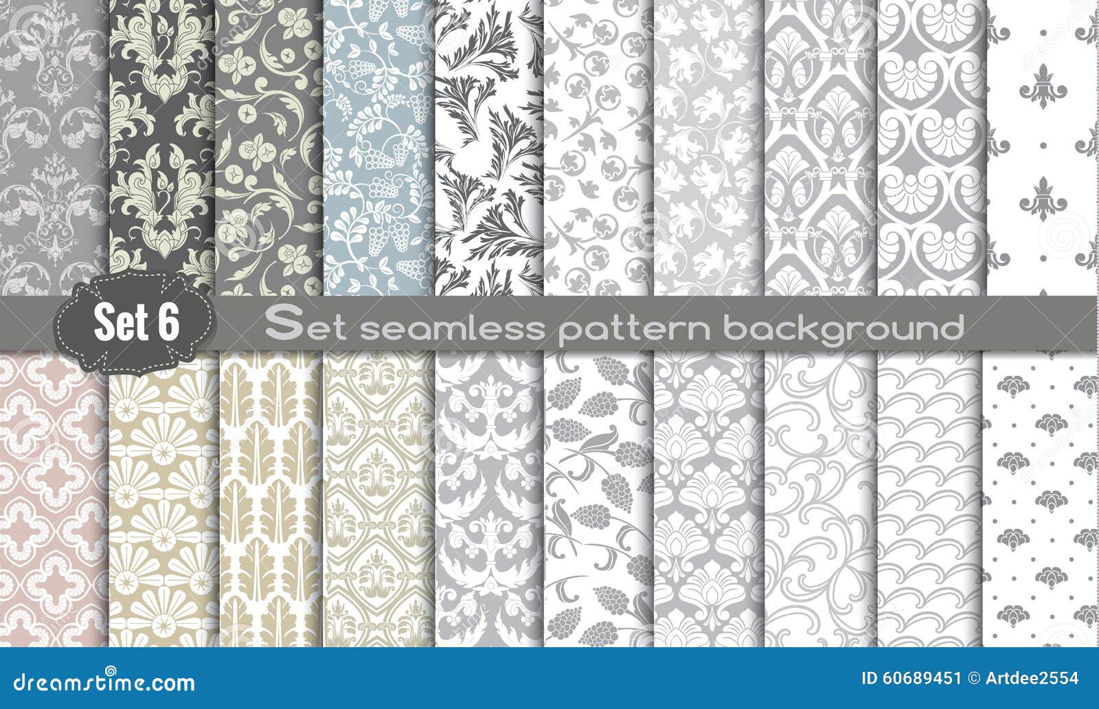  damask seamless pattern background