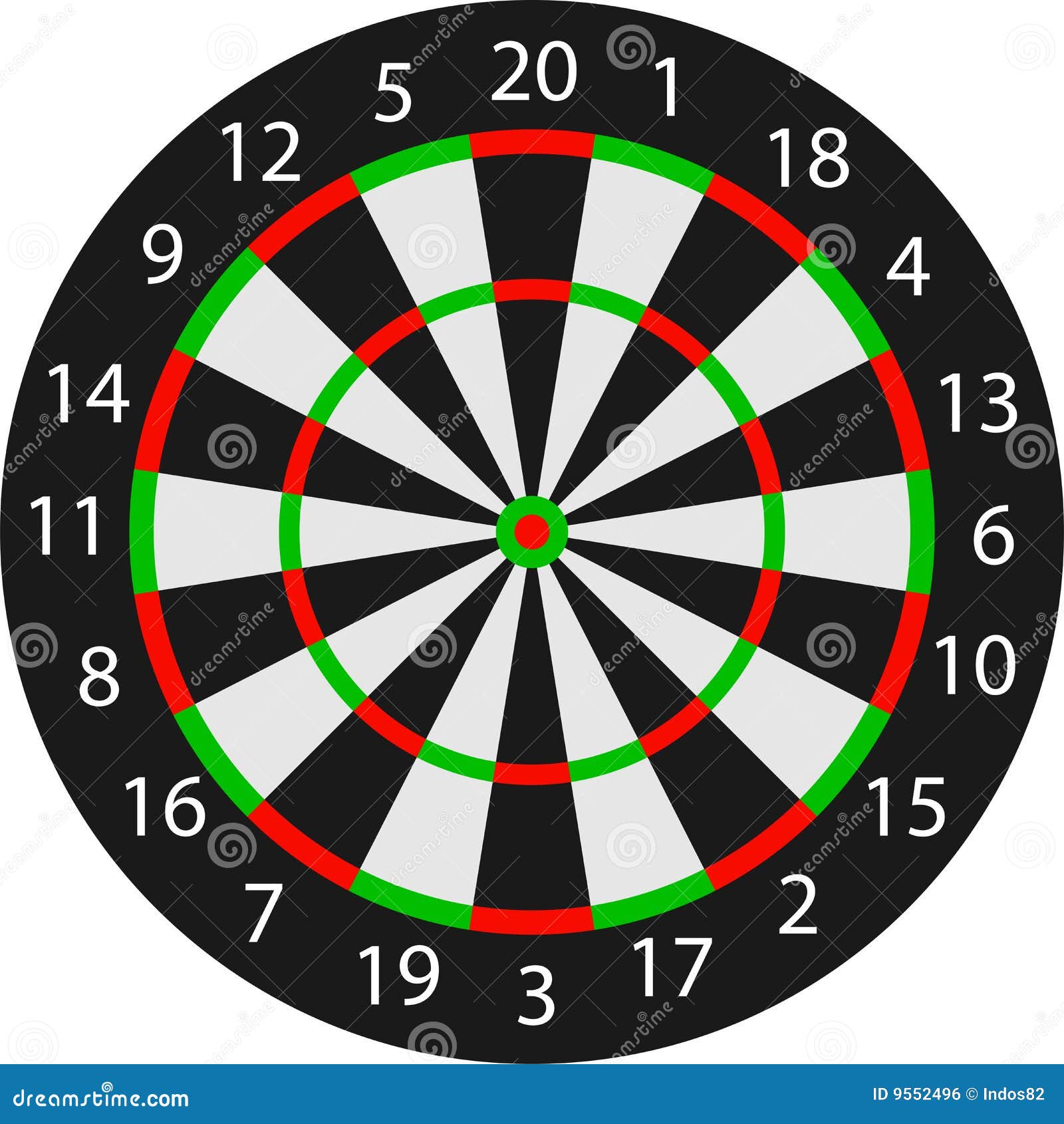 Vector dartboard stock vector. Image of shot, illustration 9552496