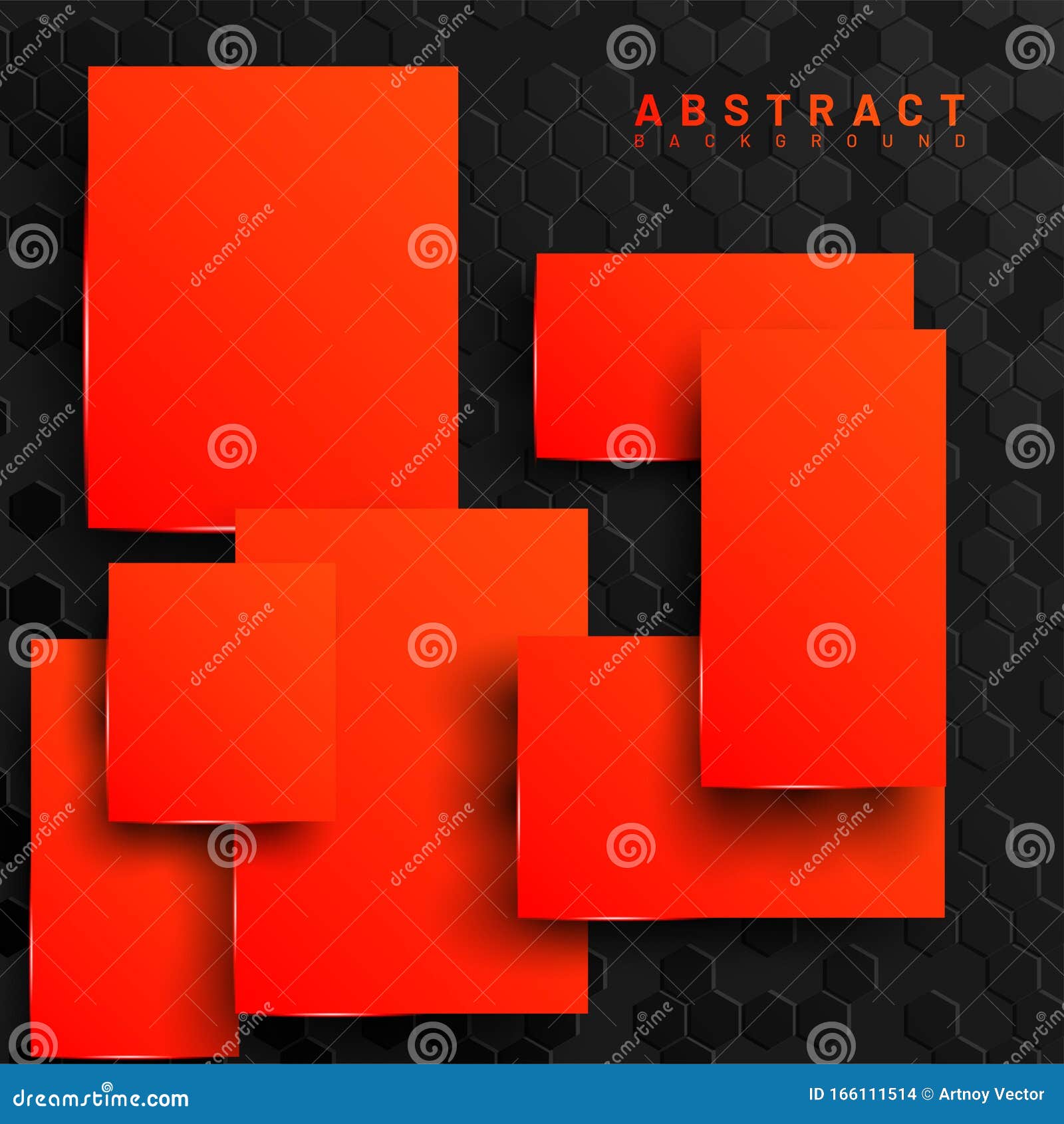 Vector De Cuadrados Anaranjados Geométricos Abstractos 3d Fondo Hexagonal  Diseño Para Banners, Fondos De Pantalla, Web, Etc. Ilustración del Vector -  Ilustración de contexto, negro: 166111514