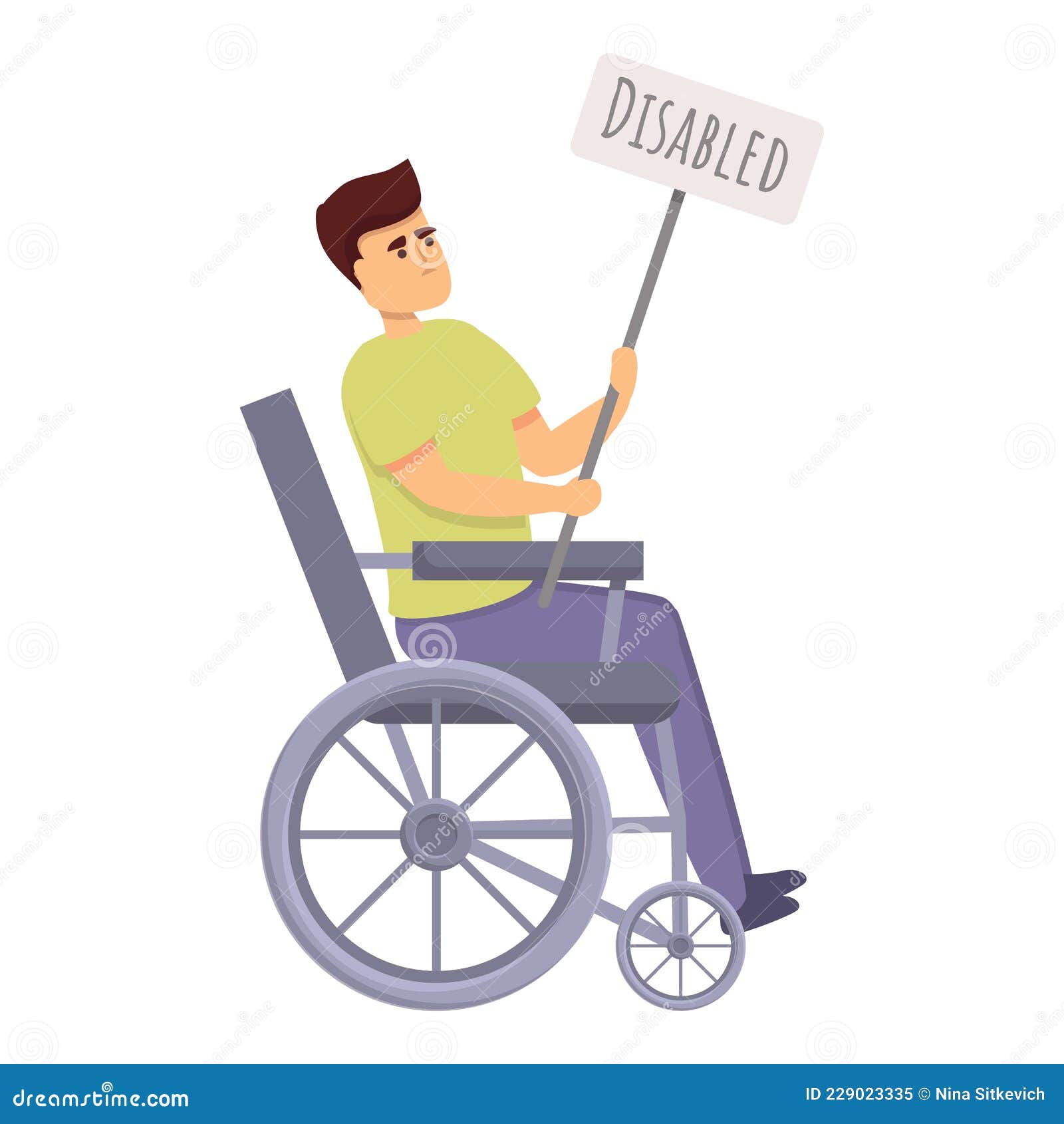 Vector De Dibujos Animados De Icono De Discriminación Por Discapacidad.  Personas Con Discapacidad Ilustración del Vector - Ilustración de  inhabilidades, compartido: 229023335