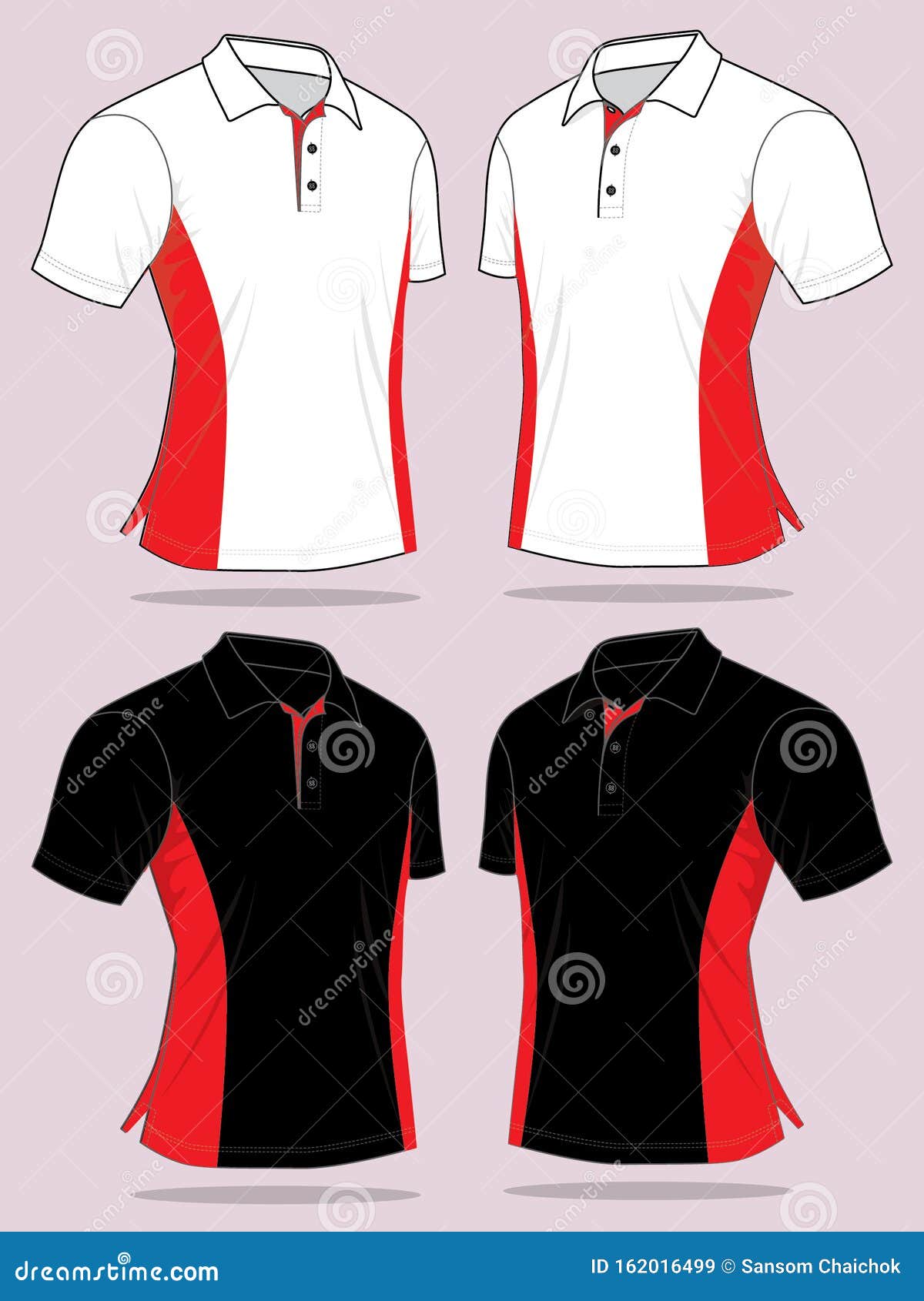 Vector De Diseño De Camisas Polo Stock de - Ilustración de ropa, ilustraciones: 162016499