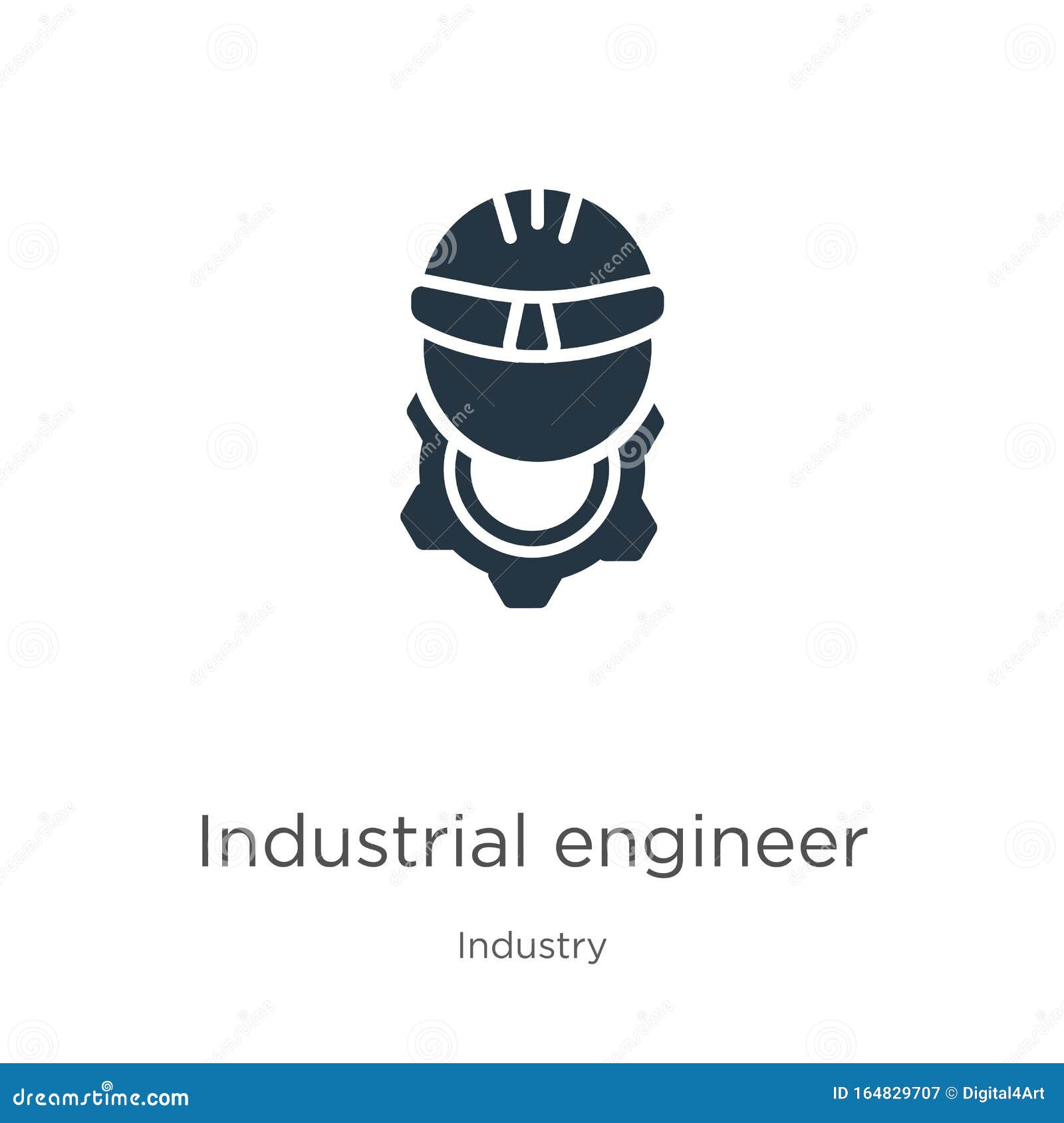 Vector De Icono De Ingeniería Industrial Icono De Ingeniero Industrial  Plano De Moda De La Colección Industrial Aislado En Fondo Ilustración del  Vector - Ilustración de estructura, casco: 164829707