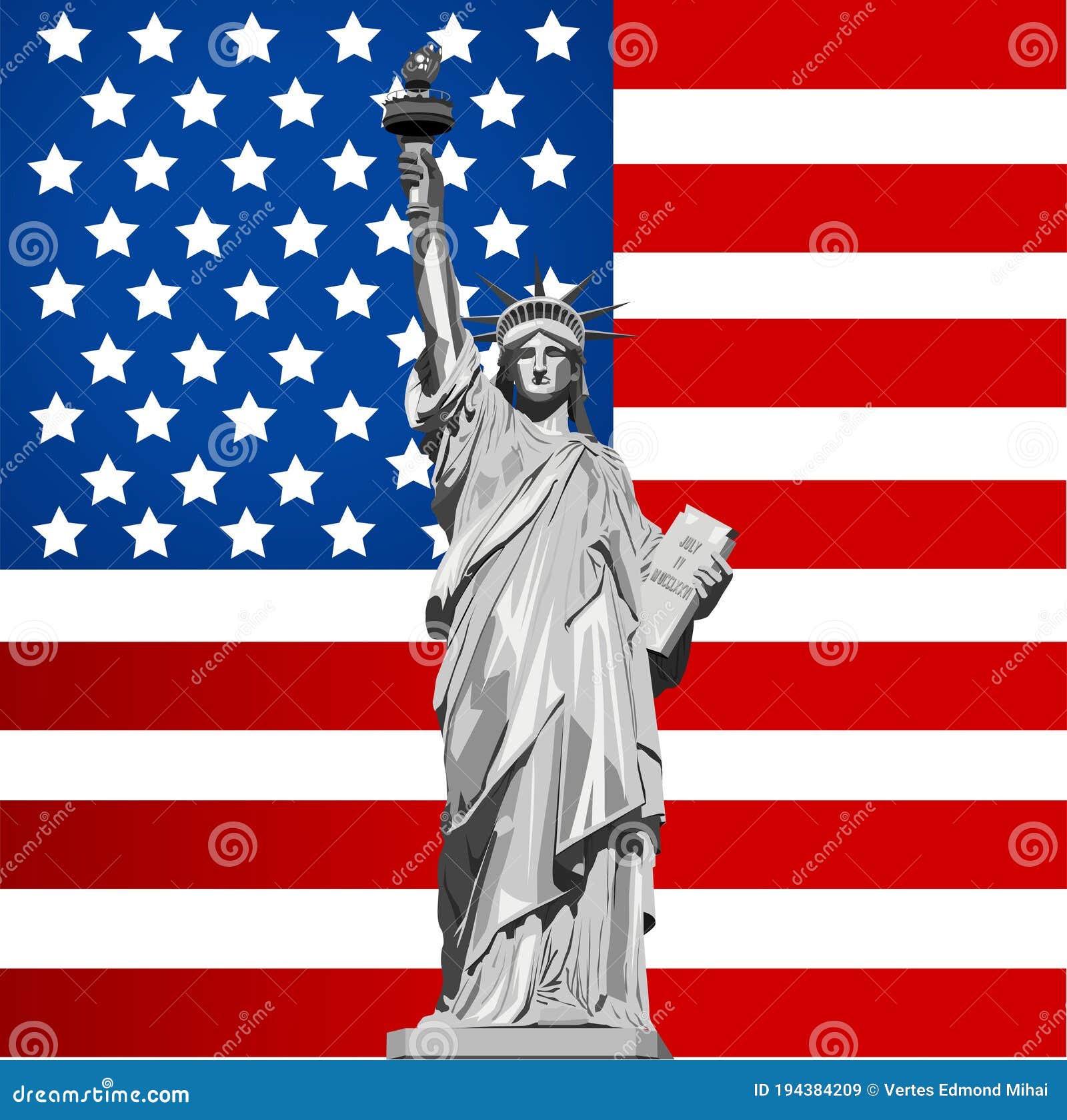 Vector De La Estatua De La Libertad Ilustración del Vector - Ilustración de  corona, julio: 194384209, image size:1600x1681