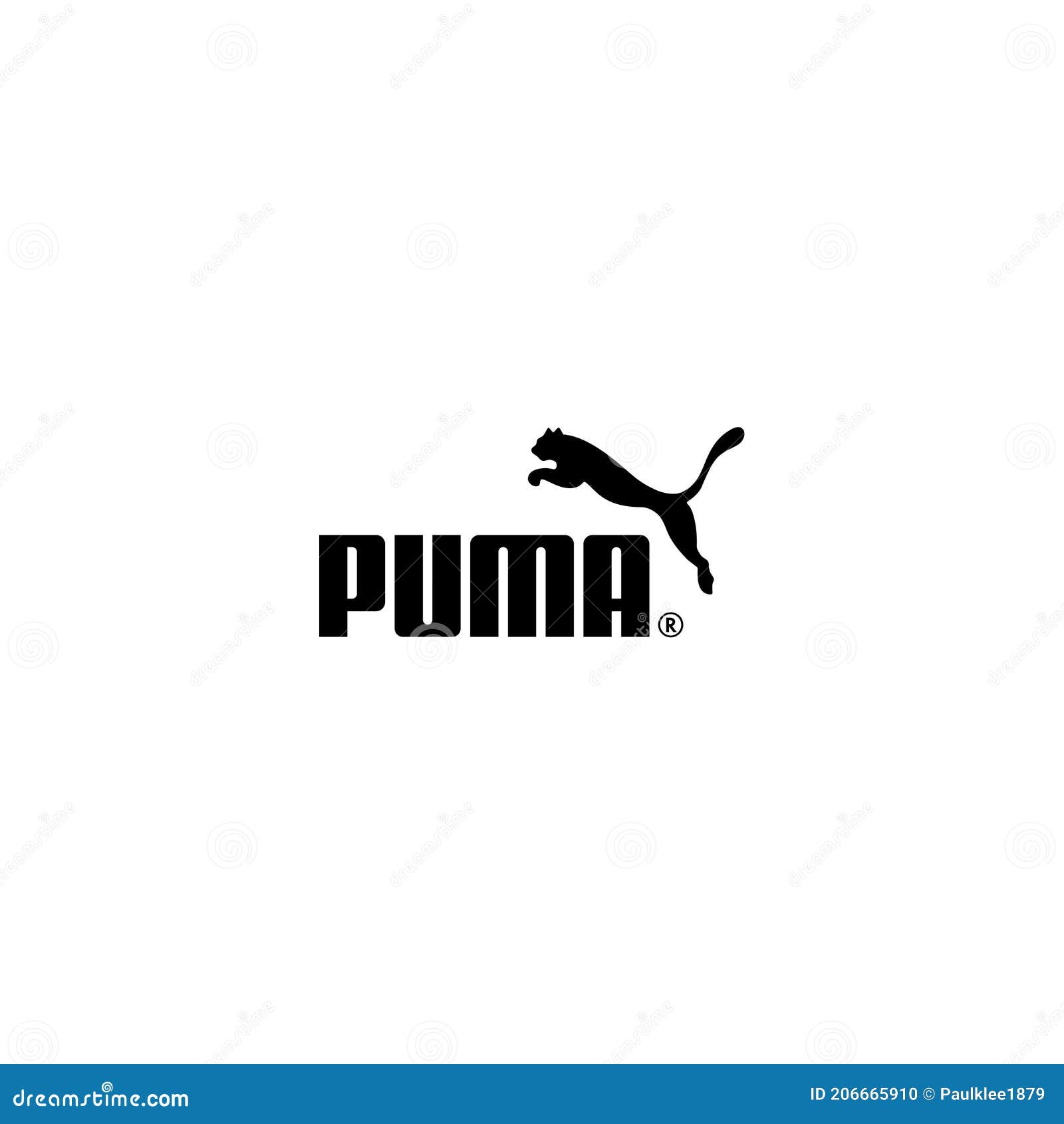 Vector De Logotipo De Puma Sobre Fondo Blanco Imagen editorial -  Ilustración de medio, social: 206665910