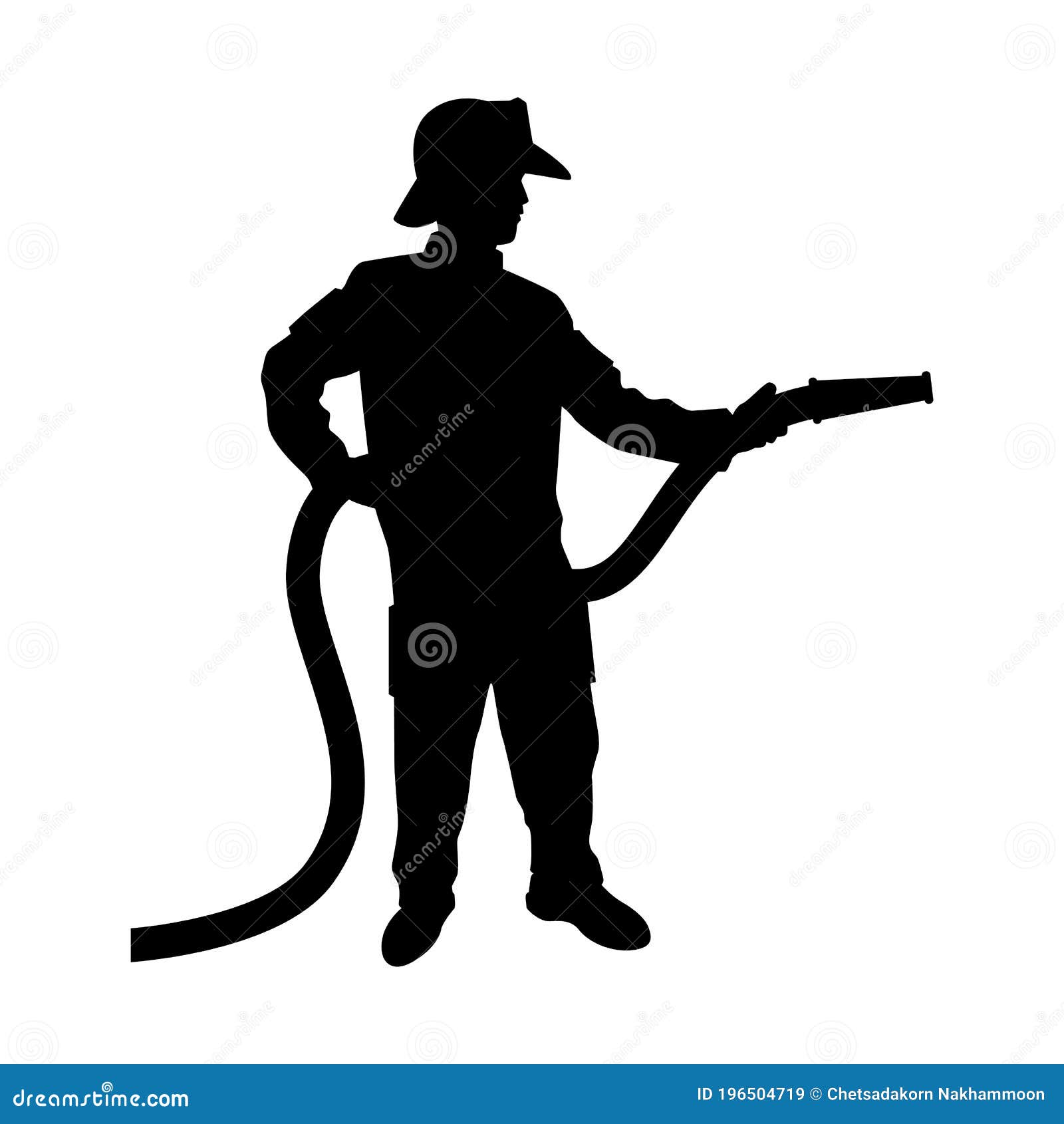 Vector De Silueta De Bombero Ilustración del Vector Ilustración de