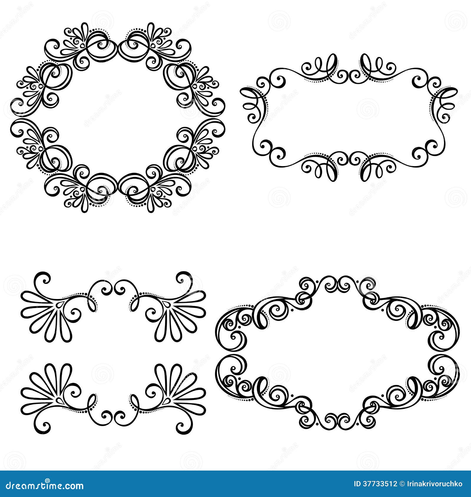 Vector Decorative Ornamental Frame for Text Stock Vector - Illustration ...