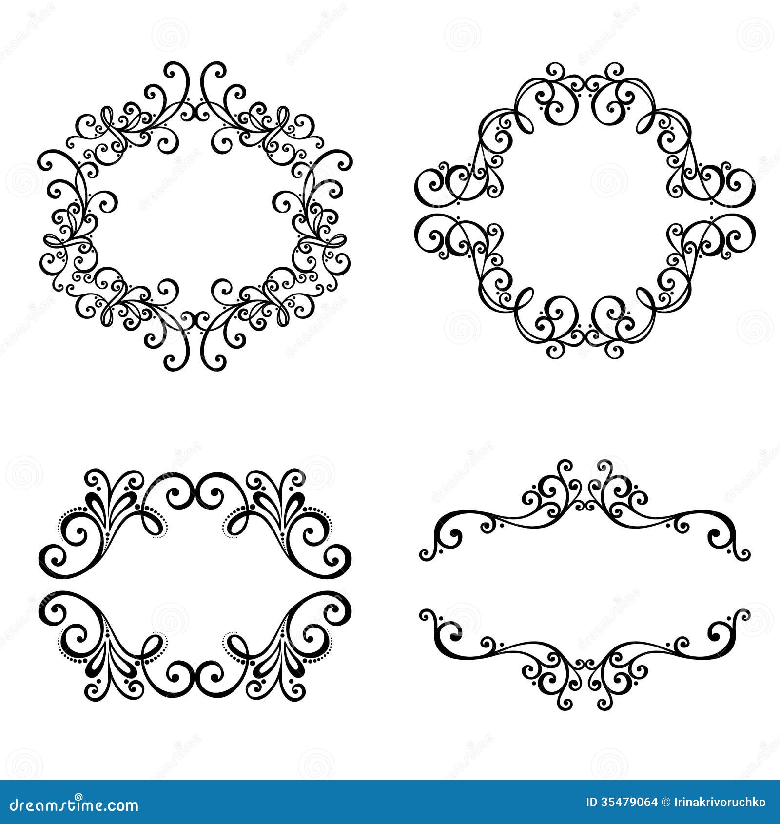 Vector Decorative Ornamental Frame For Text Stock Images 