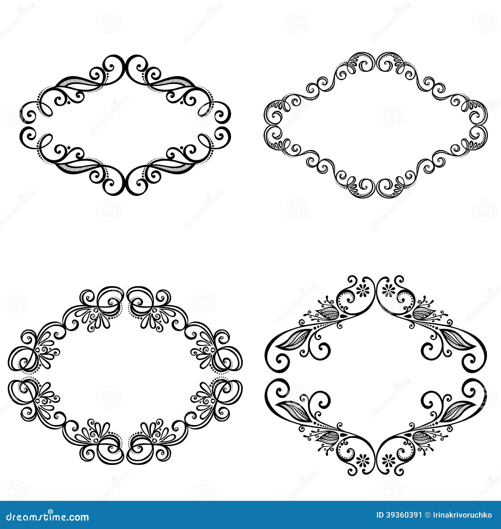 Vector Decorative Ornamental Frame for Text Stock Vector - Illustration ...