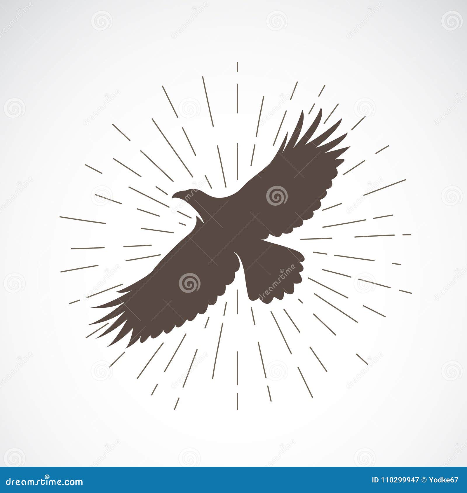 Vector Del águila En El Fondo Blanco Animal Eagle Symbol Ilustración del  Vector - Ilustración de calvo, pista: 110299947
