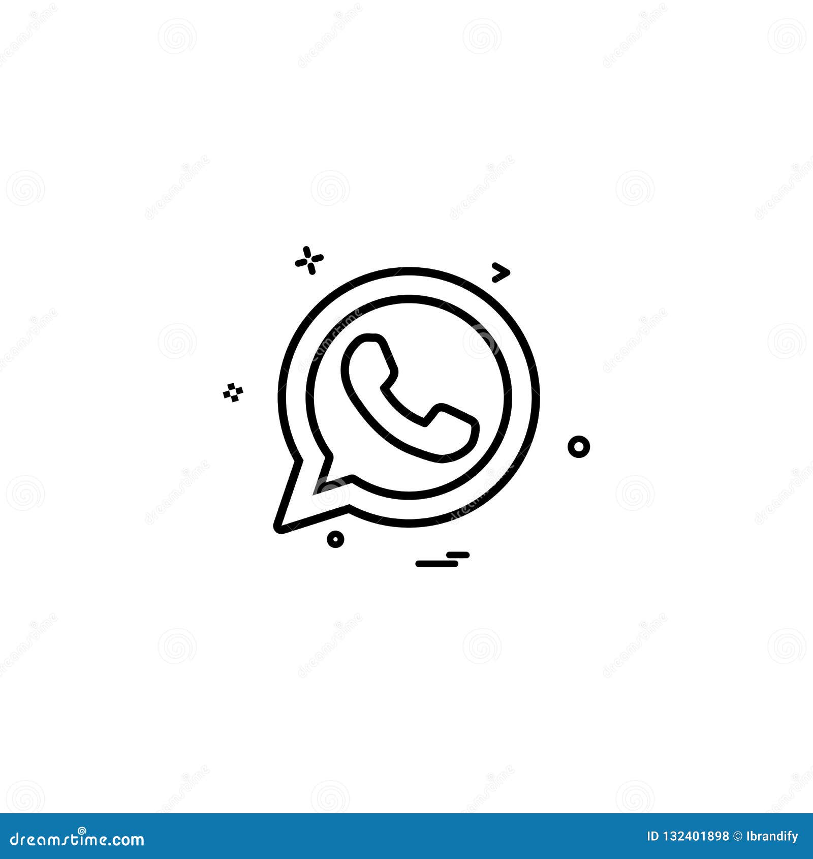 Vector Del Diseño Del Icono De Whatsapp Ilustración del Vector -  Ilustración de insignia, comunidad: 132401898
