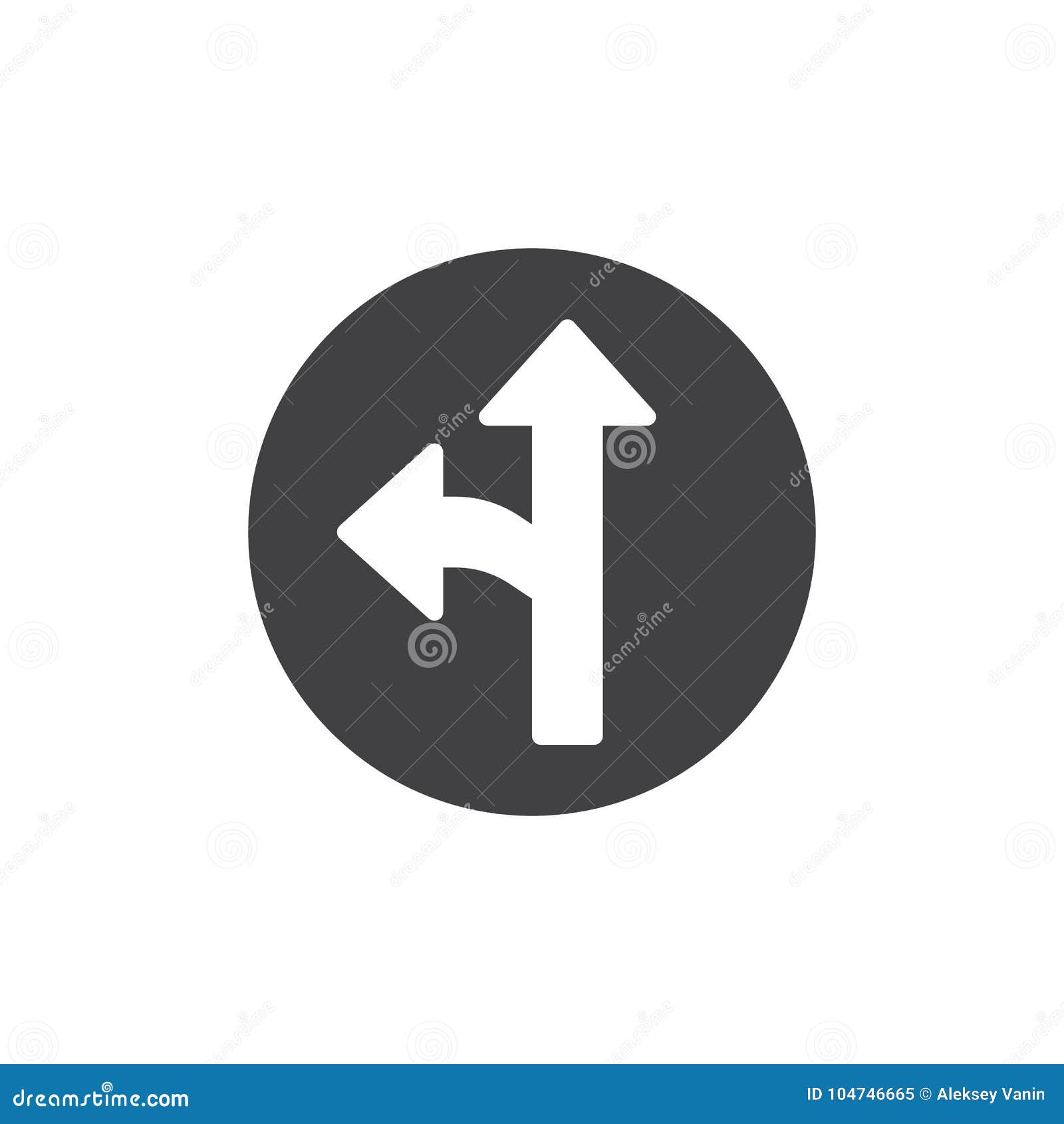 Vector Del Icono De La Flecha Izquierda Y Recta Ilustración del Vector -  Ilustración de derecho, insignia: 104746665, image size:1600x1690