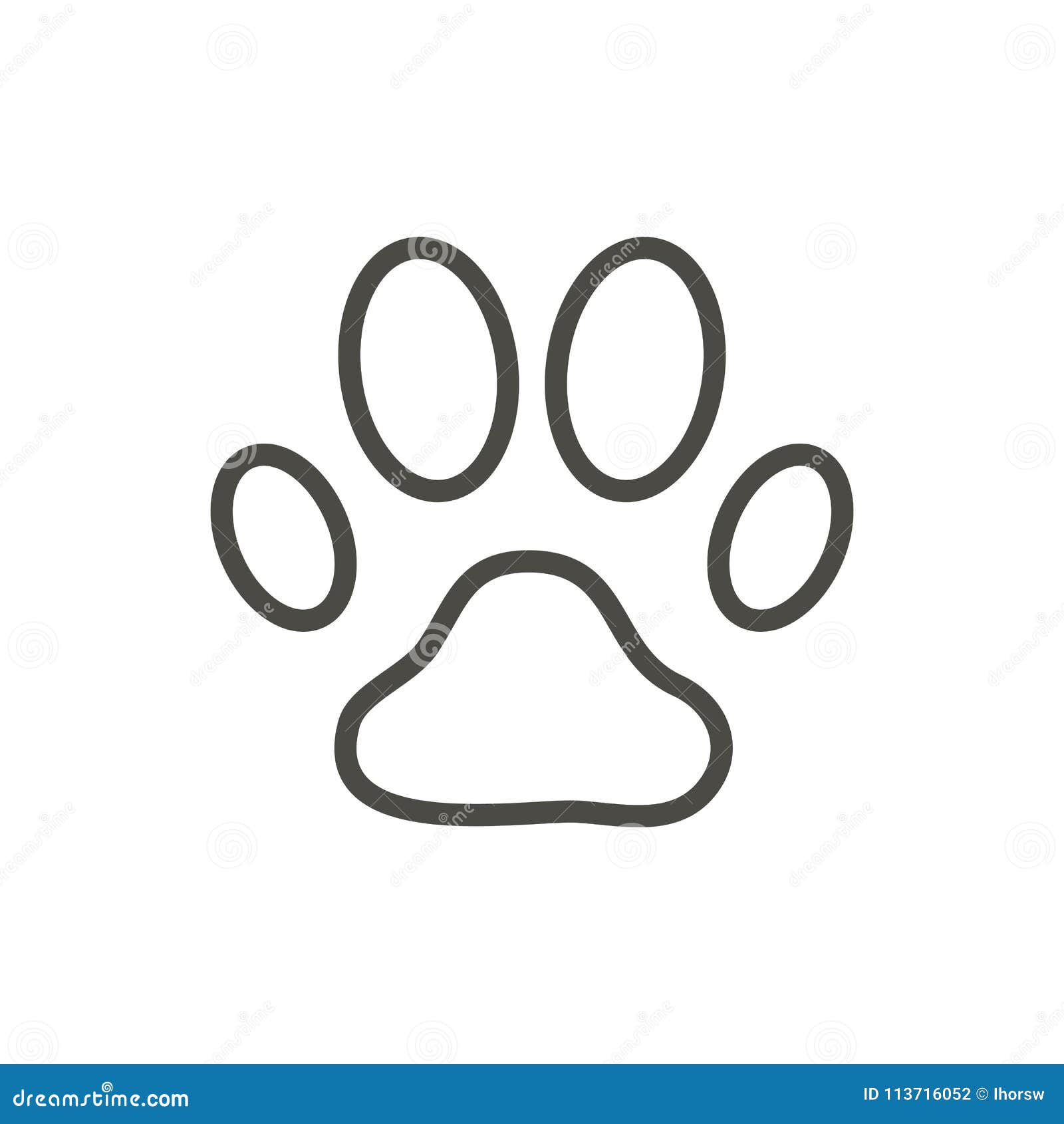 Vector Del Icono De La Impresión De La Pata Línea Símbolo De La Huella Del  Perro Ilustración del Vector - Ilustración de pista, perro: 113716052