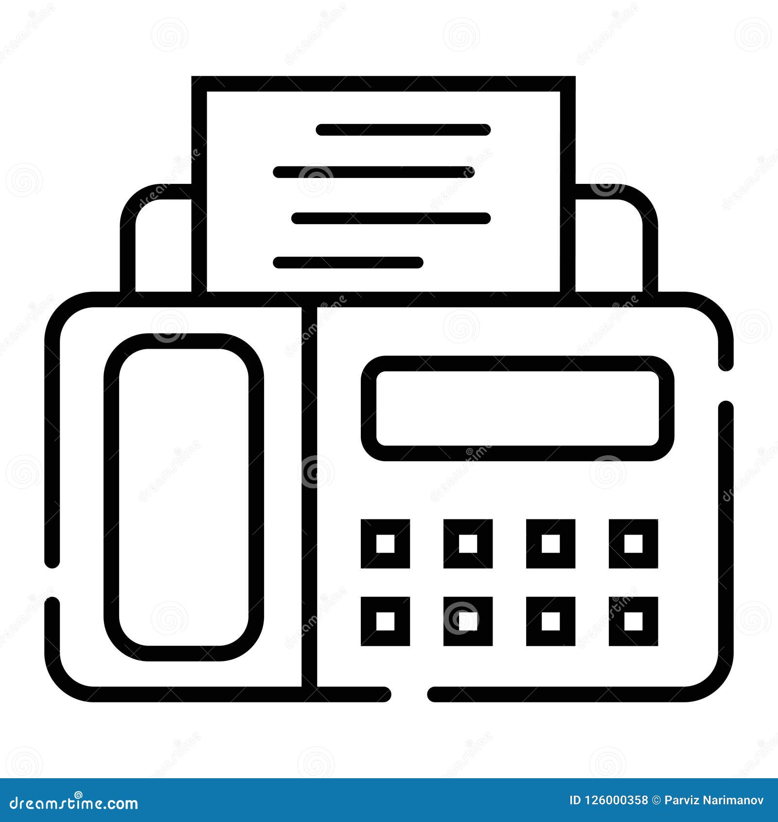 Vector Del Icono Del Fax Stock De Ilustracion Ilustracion De Icono