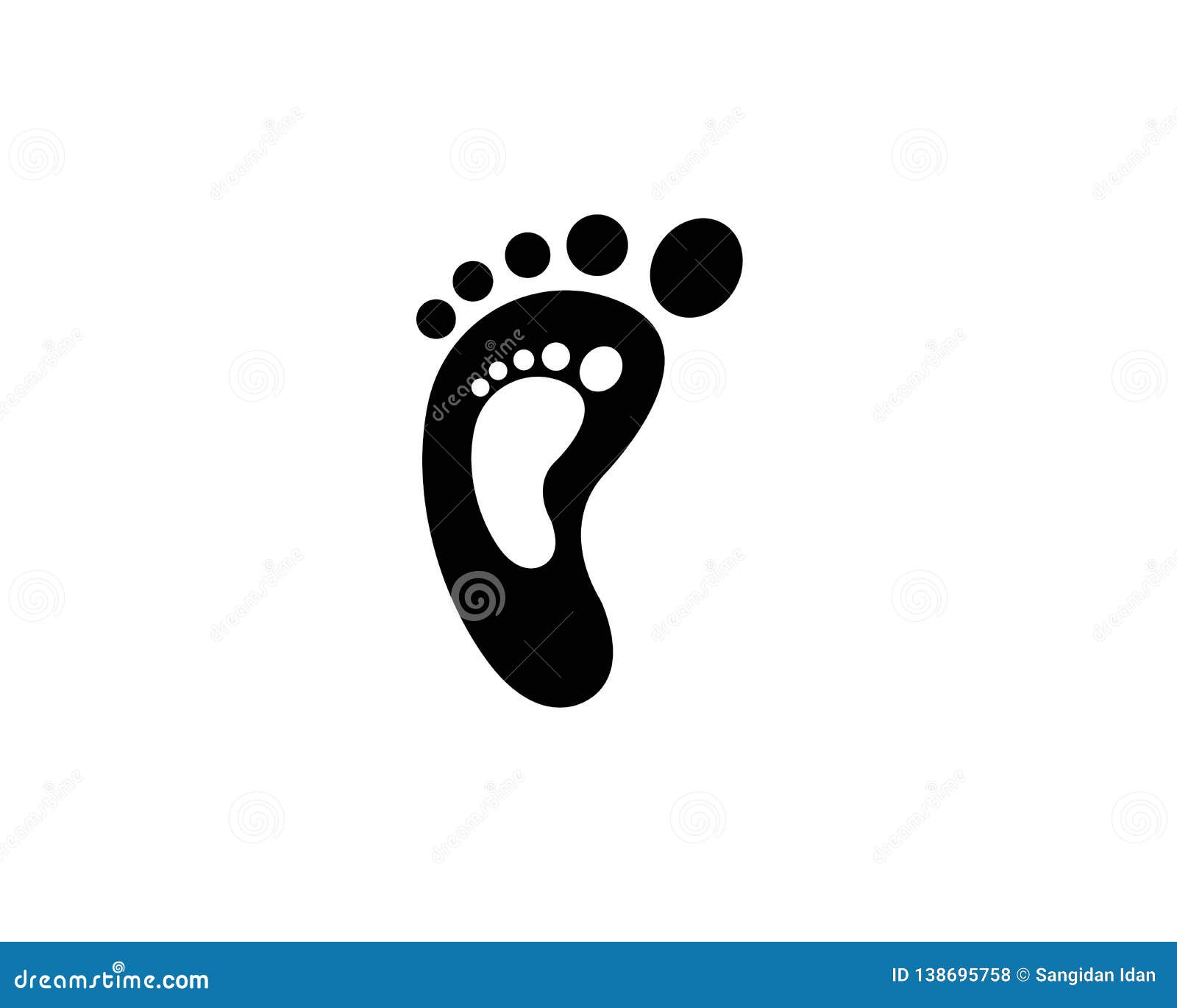 Vector Del Icono Del Logotipo Del Pie Ilustración del Vector