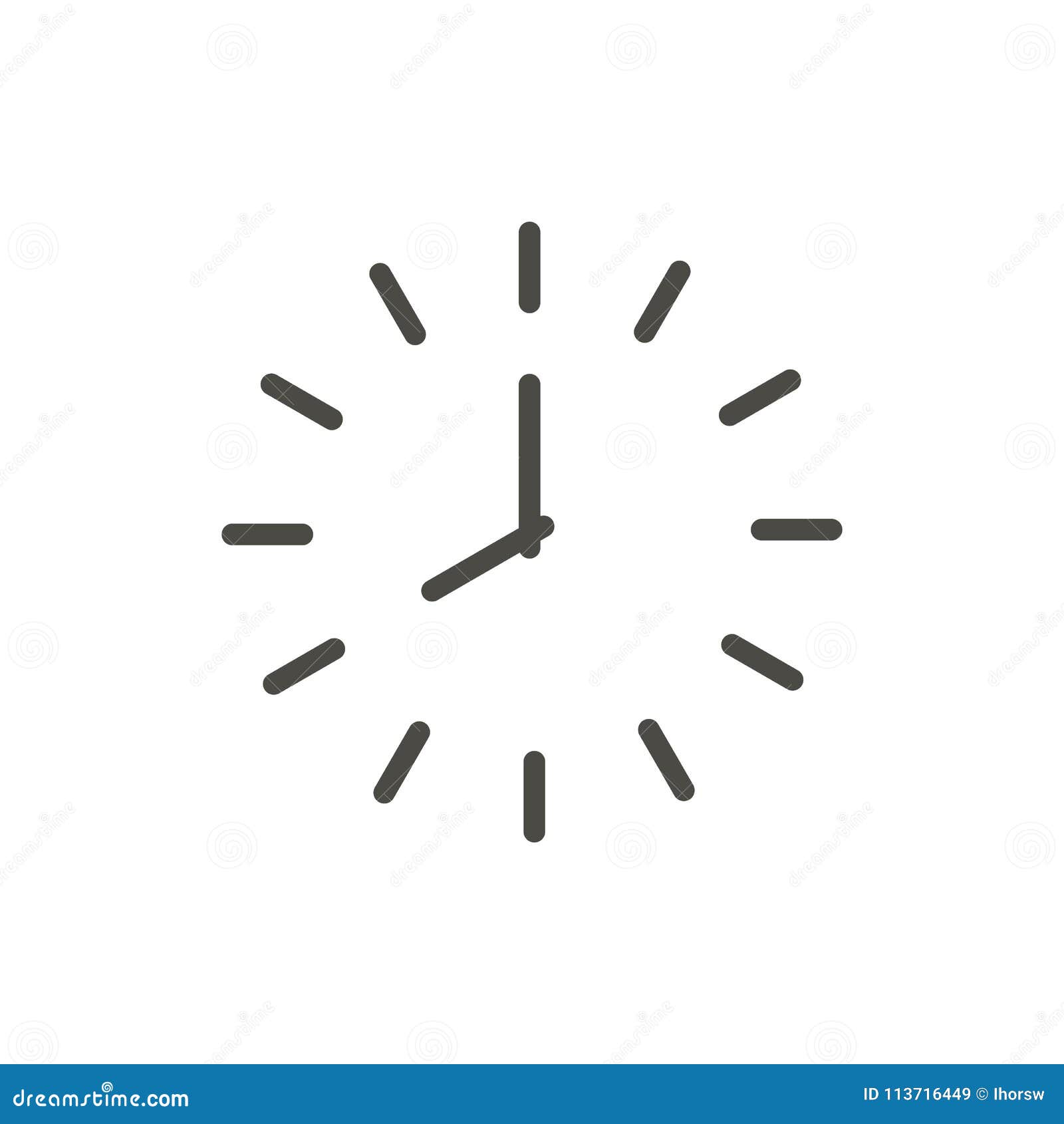 Del Del Reloj Línea Del Tiempo Ilustración del Vector - Ilustración de negocios, tarde: 113716449