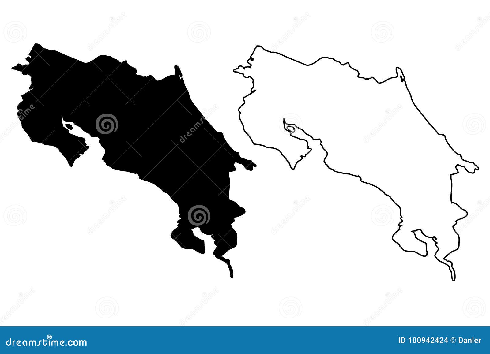 Costa Rica Mapa Vector Maps - Rezfoods - Resep Masakan Indonesia